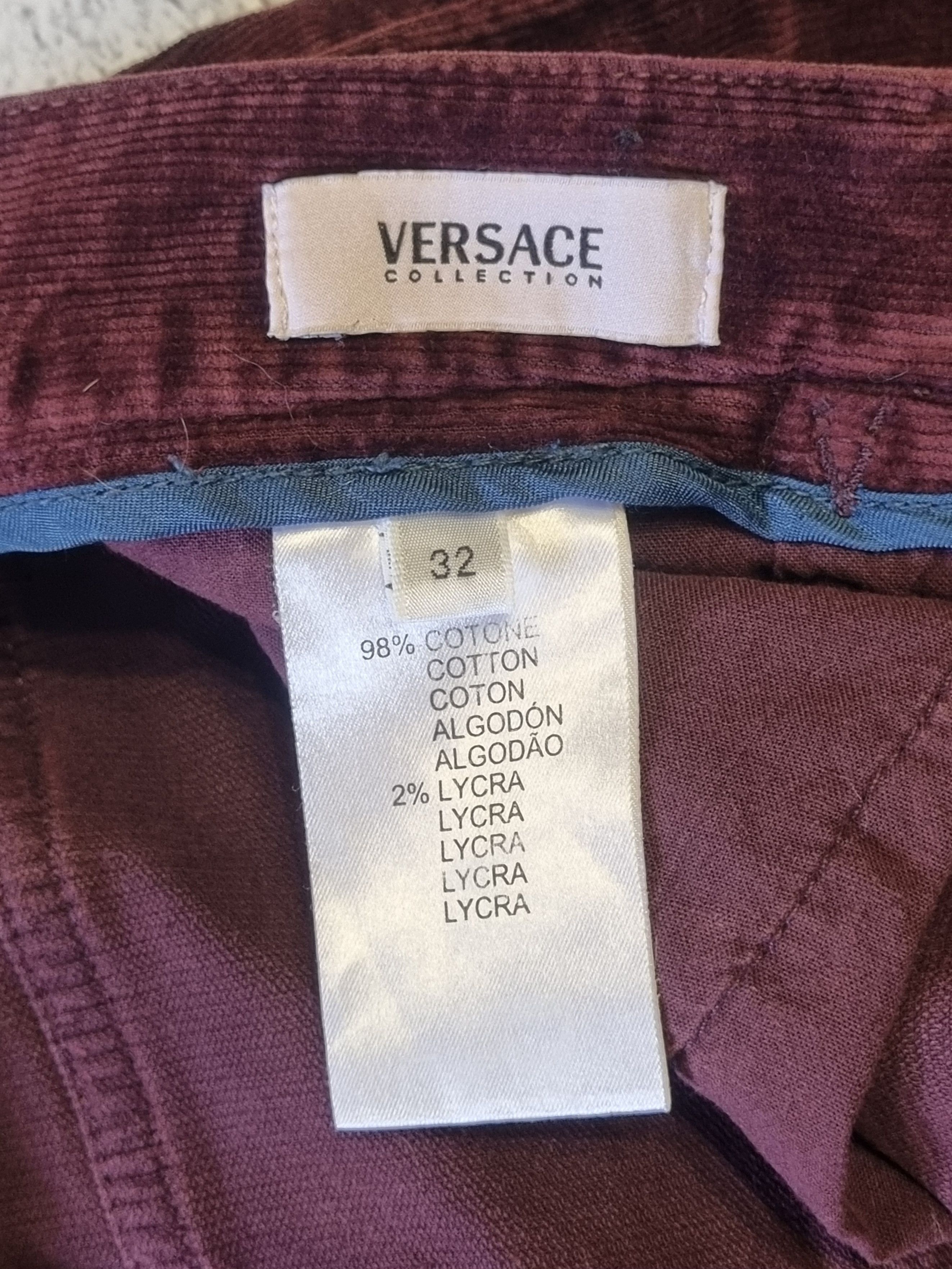 Versace Vintage Versace Collection Velvet Bordo Skirt Size 32" / US 10 / IT 46 - 10 Thumbnail