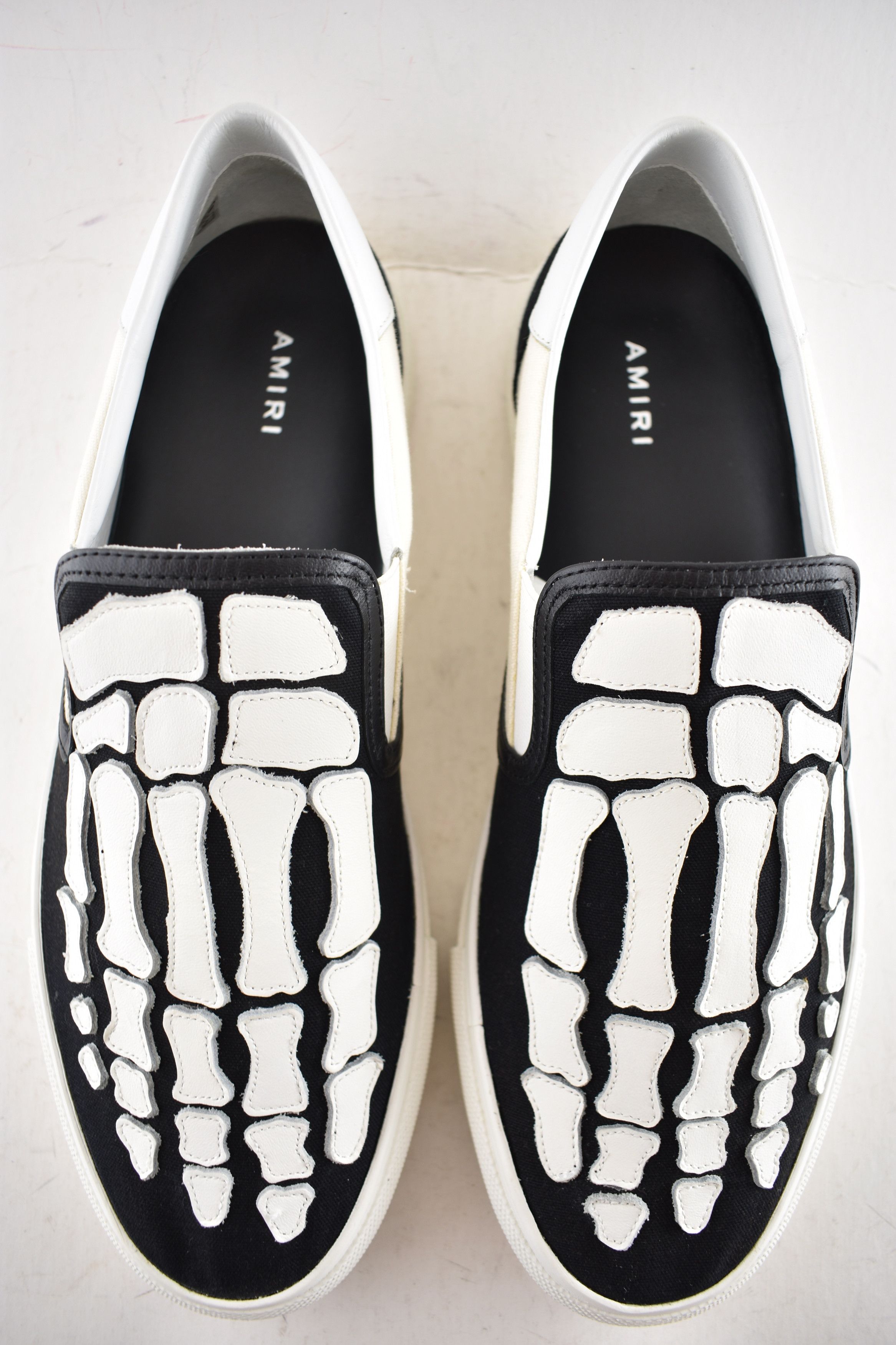 Amiri Amiri White Skeleton Slip On Bones Low Top Sneakers 44 11 Size US 11 / EU 44 - 10 Thumbnail