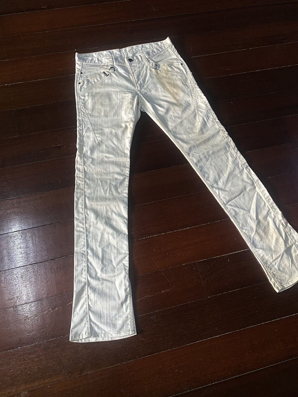 Nicole Club Fire 🔥 design NICOLE CLUB boot cut wide leg low rise jeans Size US 33 - 2 Thumbnail