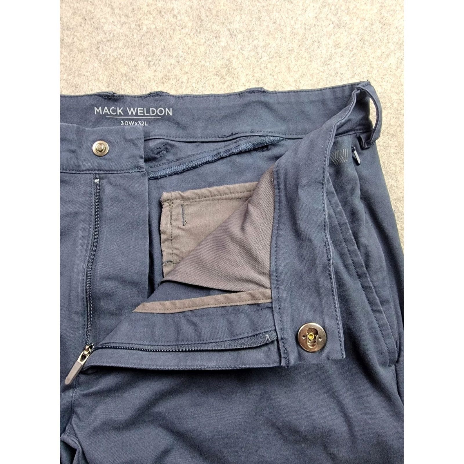 Vintage Mack Weldon Pants Mens 30x32 Blue Straight Fit Lyocell Cotton Stretch Casual Chino Size US 30 / EU 46 - 6 Thumbnail