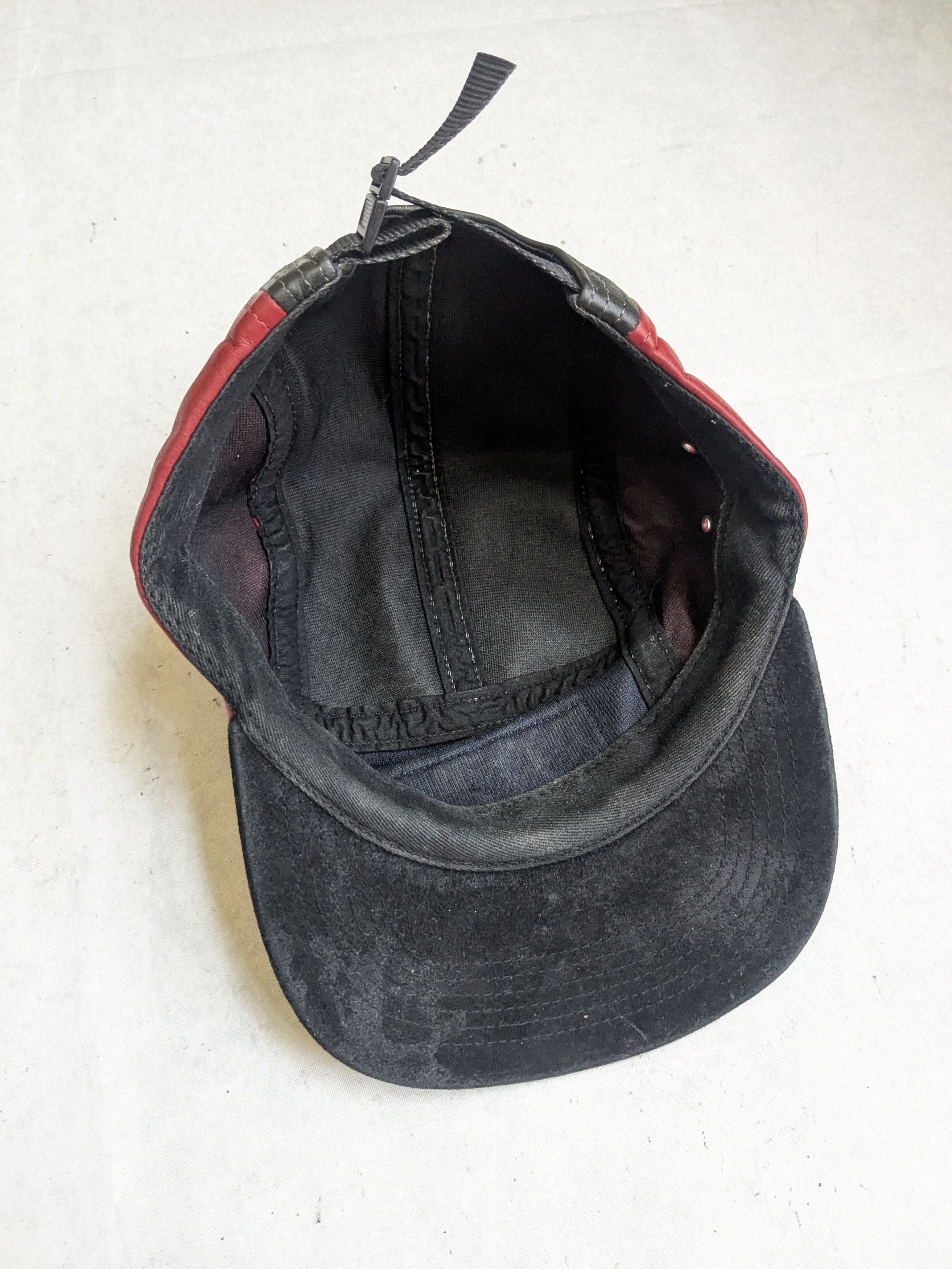 Supreme Supreme Camp Cap Hat 5 Panel Leather Suede Red Blue Size ONE SIZE - 9 Thumbnail