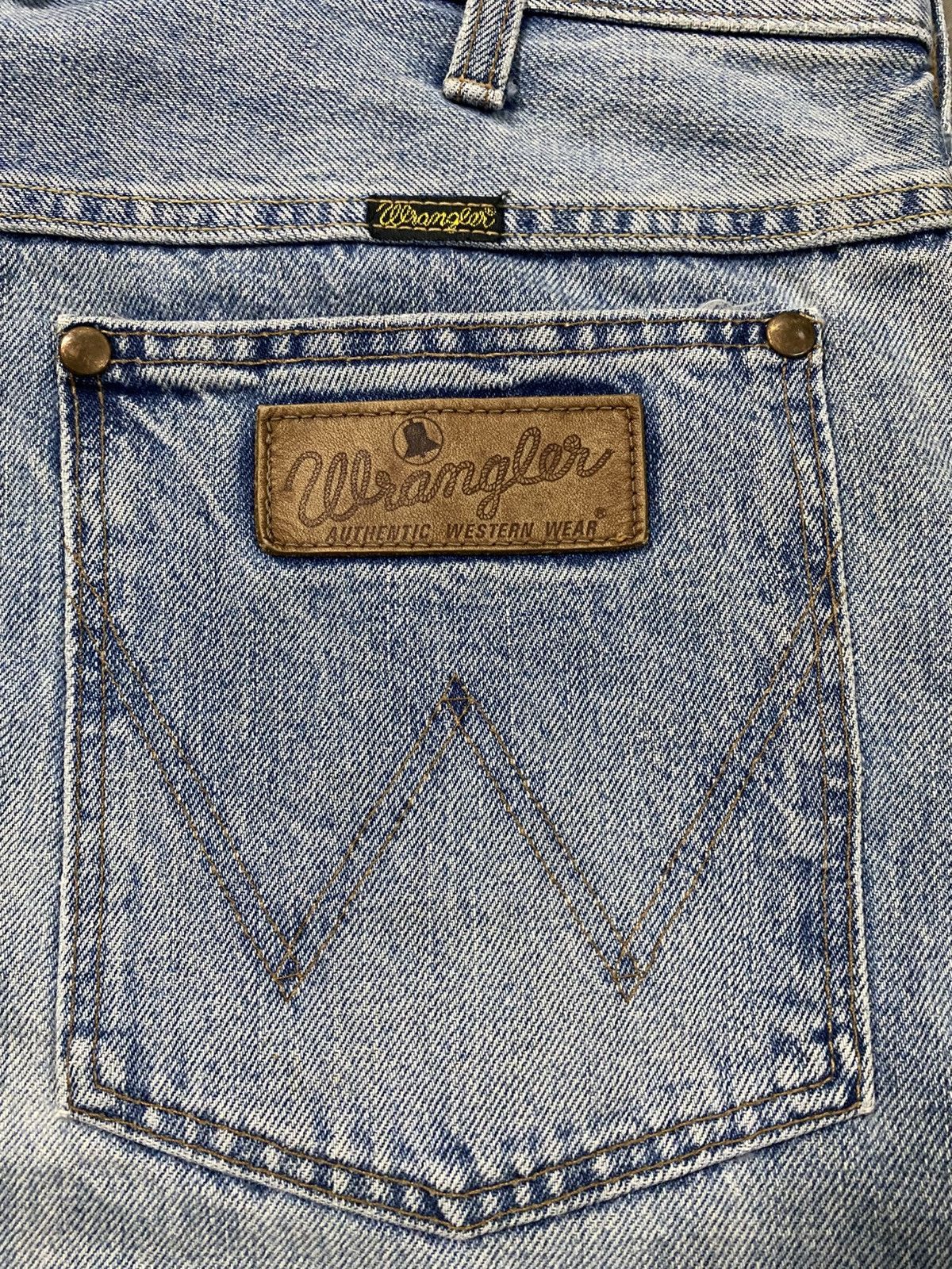 Vintage × Wrangler Vintage Wrangler Blue Bell Selvedge Washed Blue @257 Size US 33 - 6 Thumbnail