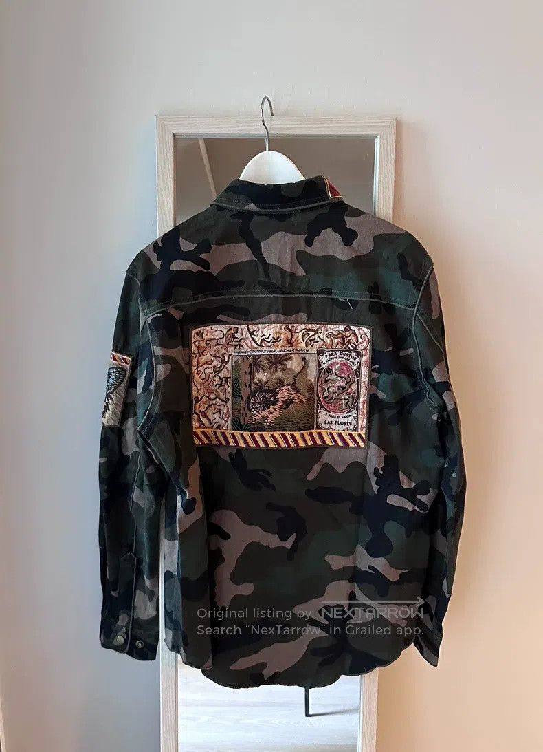 Valentino Valentino Heavy embroidered camouflage jacket shirt Size US M / EU 48-50 / 2 - 2 Thumbnail