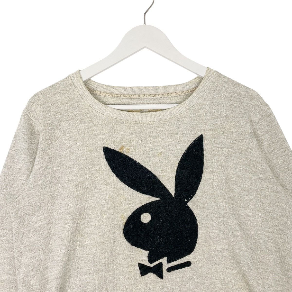 Vintage Vintage Playboy Sweatshirt Crewneck Gray Big Logo Size L Size US L / EU 52-54 / 3 - 4 Thumbnail