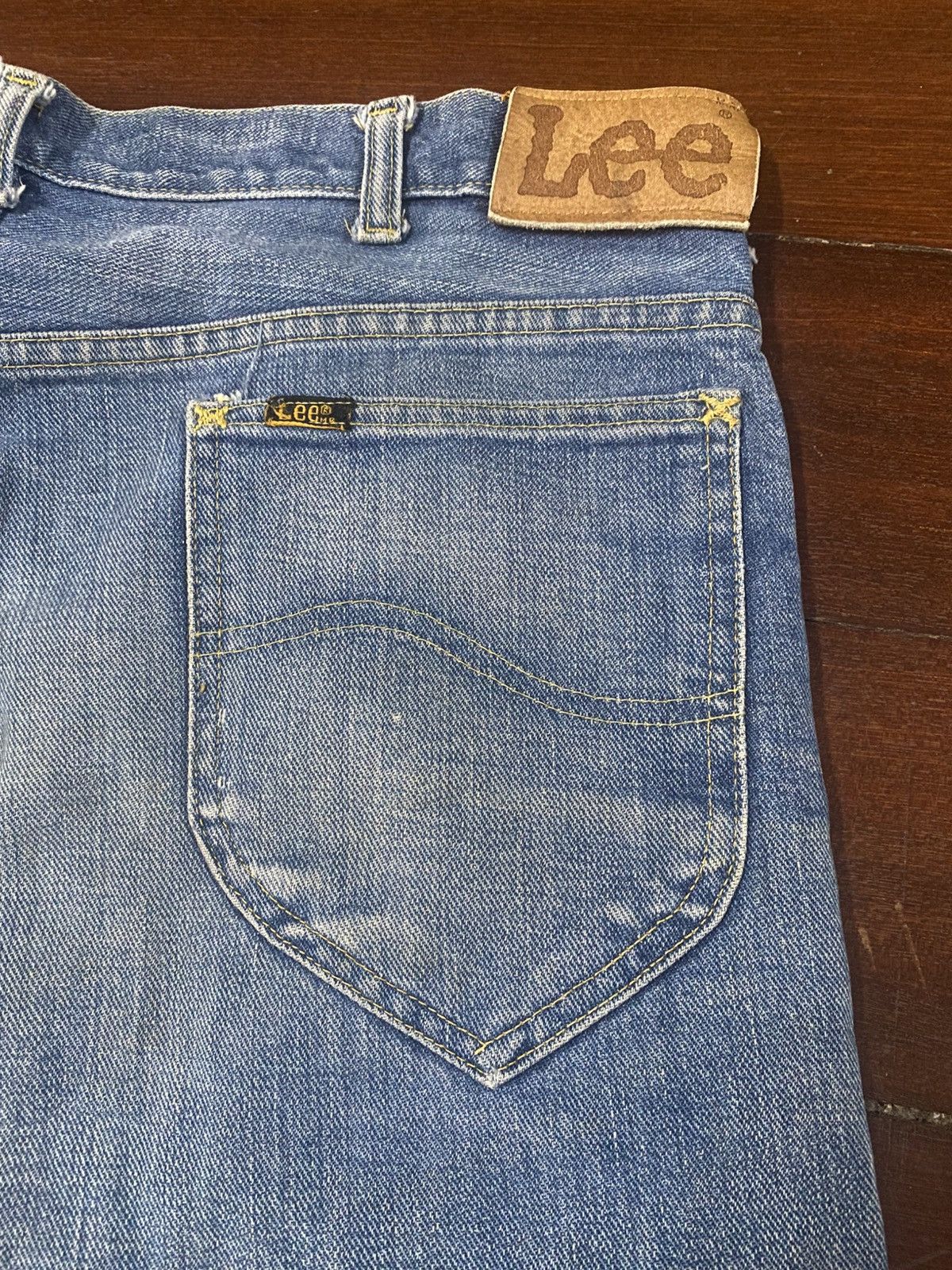 Lee Vintage 60s 70s talon 42 LEE mud wash dirty wash flare Jean Size US 34 / EU 50 - 15 Thumbnail