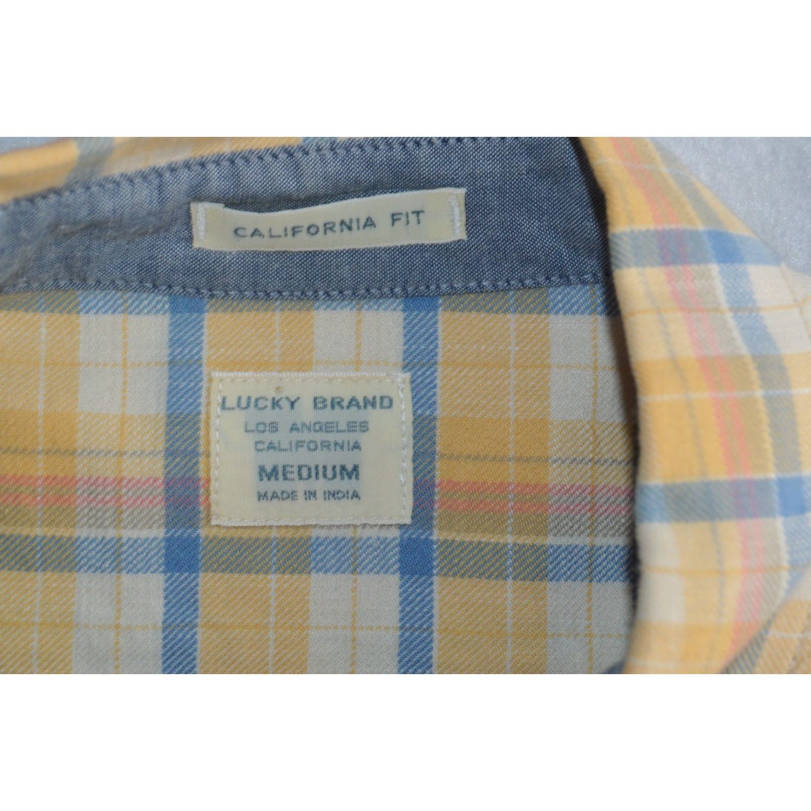 Lucky Brand Lucky Brand Shirt Mens Adult Medium Blue Plaid Cotton Flannel Button-Up Casual Pocketed Size US M / EU 48-50 / 2 - 4 Thumbnail