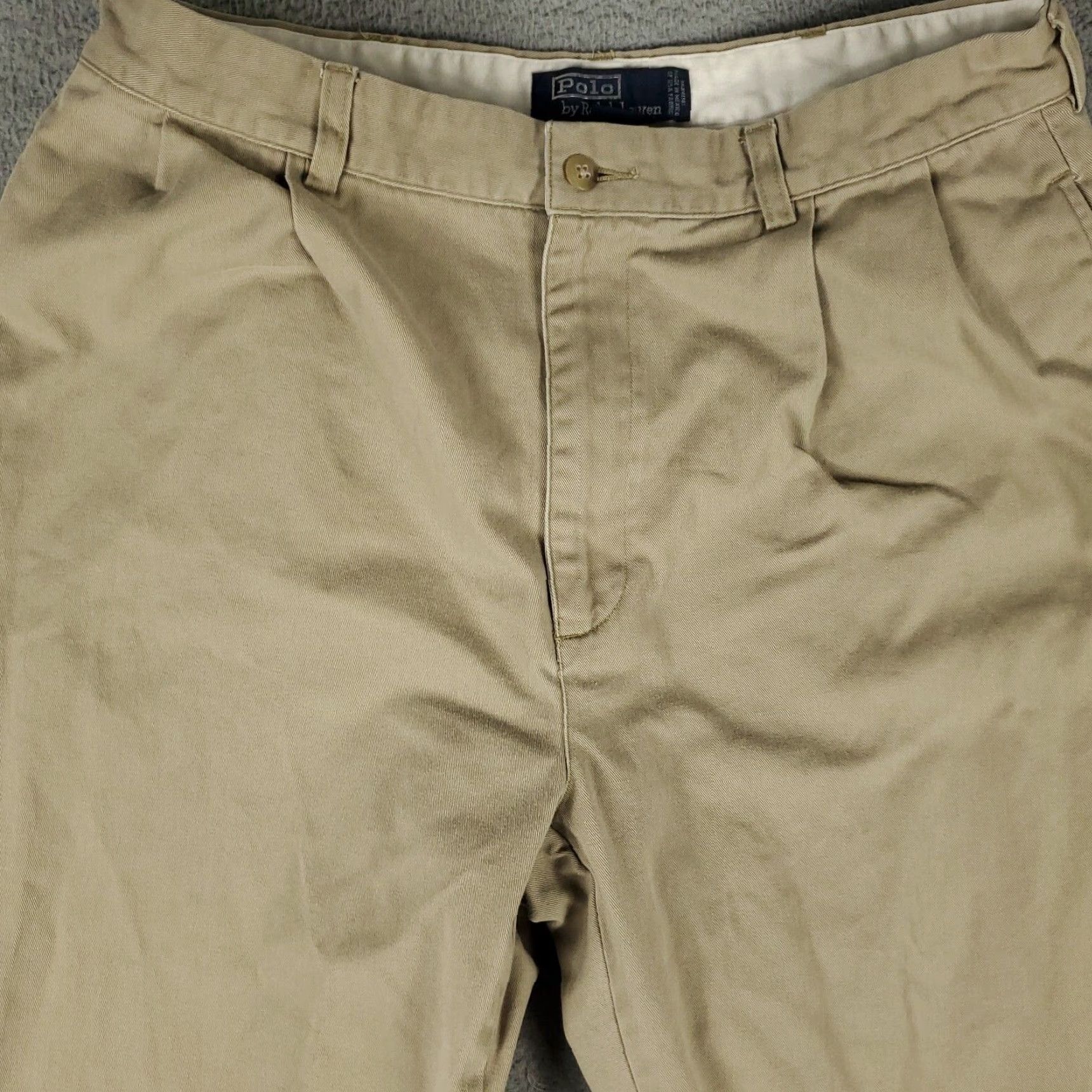 Ralph Lauren Ralph Lauren Chino Pants Mens 36x31 Beige Pleated Regular Fit Classic Workwear Size US 36 / EU 52 - 2 Thumbnail