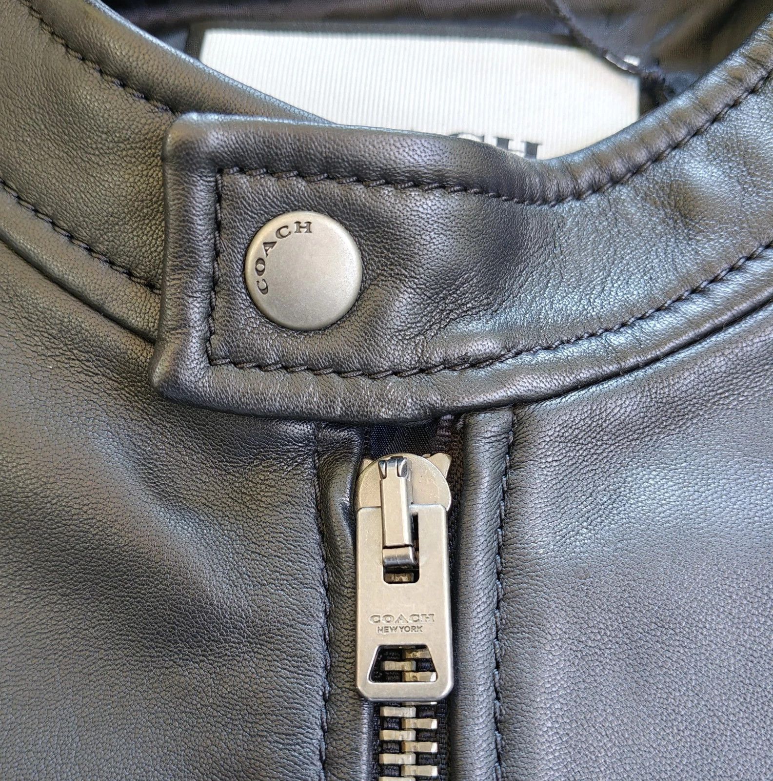 Coach Coach Leather Racer Jacket FTP 5071 Size US XXL / EU 58 / 5 - 3 Thumbnail