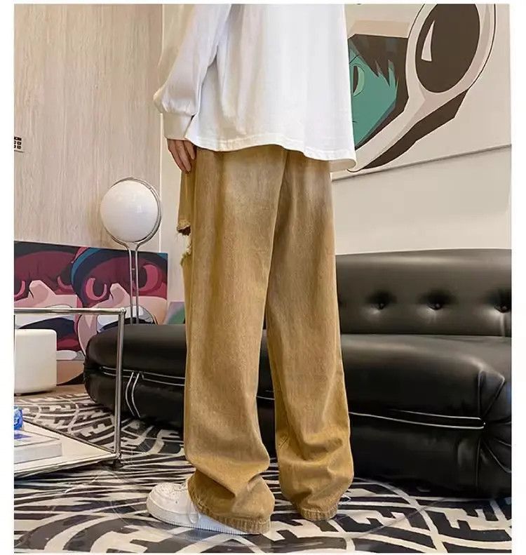 Japanese Brand Straight casual washed distressed jeans Size US 32 / EU 48 - 5 Thumbnail