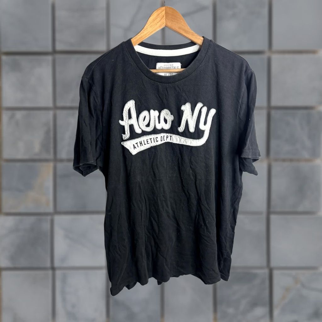 Aeropostale Aeropostale Shirt Mens XL Black Aero NY Athletic Dept Graphic Tee T-Shirt Y2K Size US XL / EU 56 / 4 - 1 Thumbnail