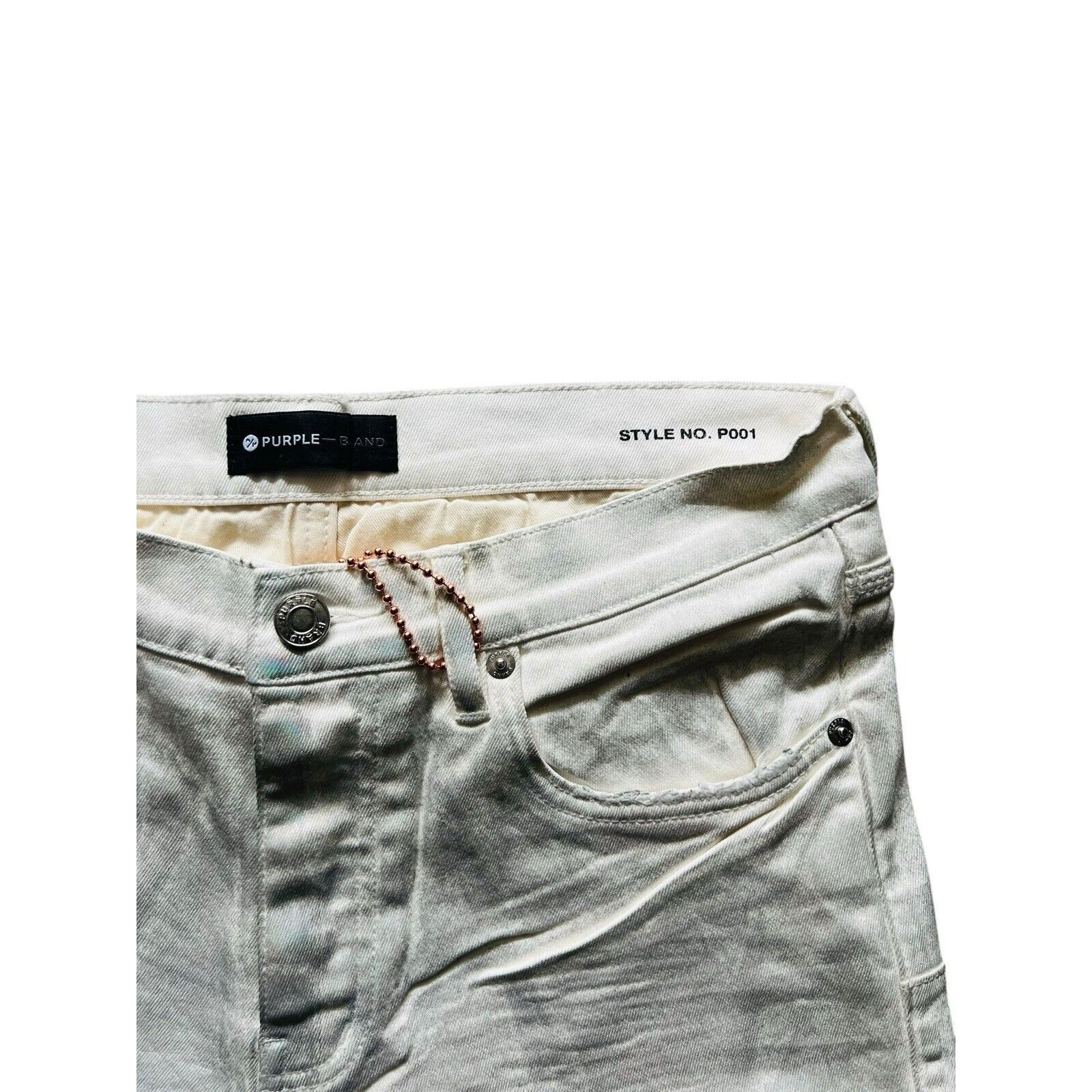 Purple × Purple Brand Purple Brand Jeans Mens Slim Fit White P001 Size 31/30 Size US 31 - 6 Thumbnail