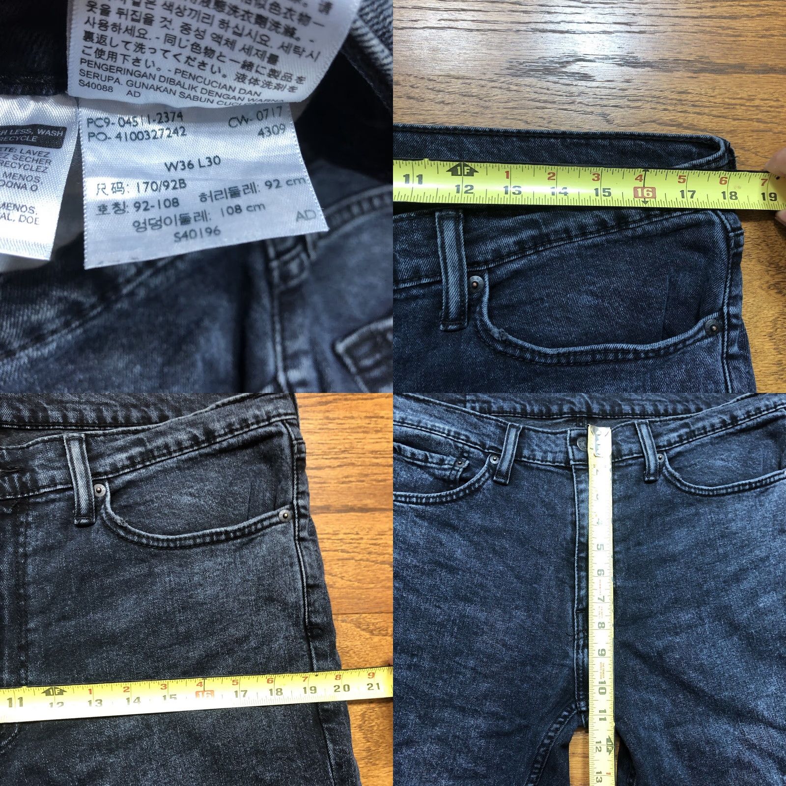 Levi's Levi's 511 Jeans Slim Straight Black Mens 36x30 City Casual 501 Series Logo Pockets Zip Denim Cotton Blend Leather Tag? Size US 36 / EU 52 - 8 Thumbnail