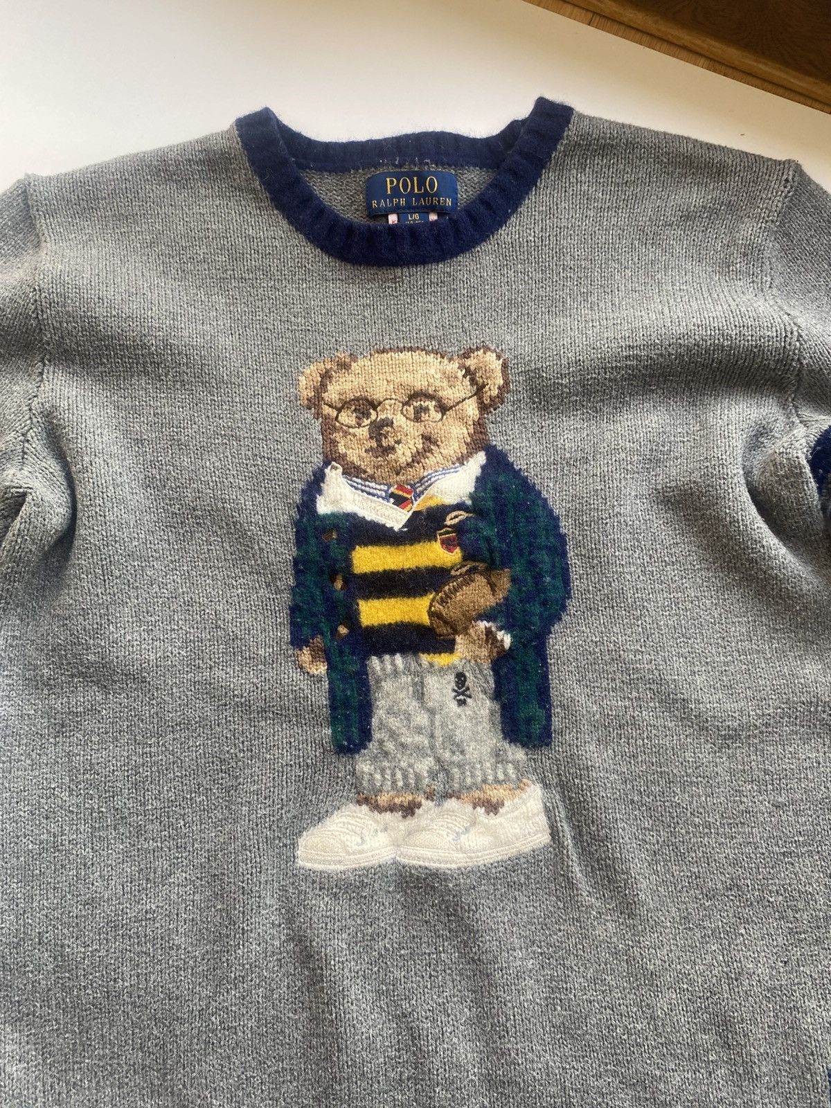 Polo Ralph Lauren × Ralph Lauren Polo bear sweater XS/S grey knit wear wool Size US XS / EU 42 / 0 - 2 Thumbnail