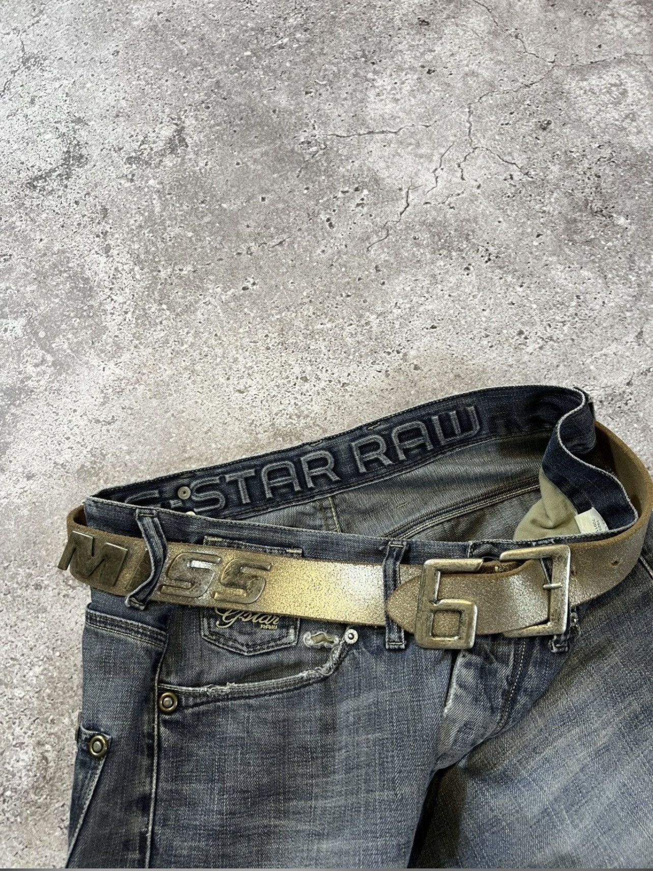 Miss Sixty Vintage Miss Sixty Leather Belt Bronze Metal Big Logo Italy Size ONE SIZE - 2 Thumbnail