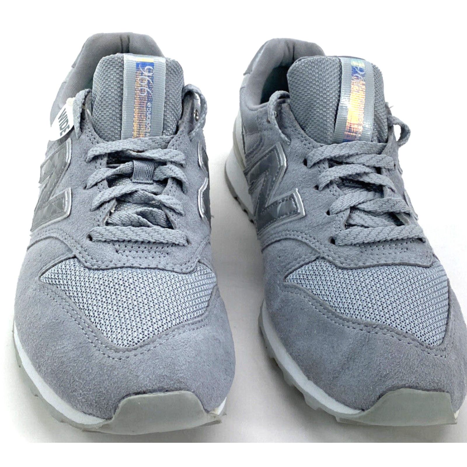 New Balance VINTAGE New Balance 996 Womens 9.5 D Gray Suede Silver Iridescent Tag Walking Sneakers Size ONE SIZE - 4 Thumbnail