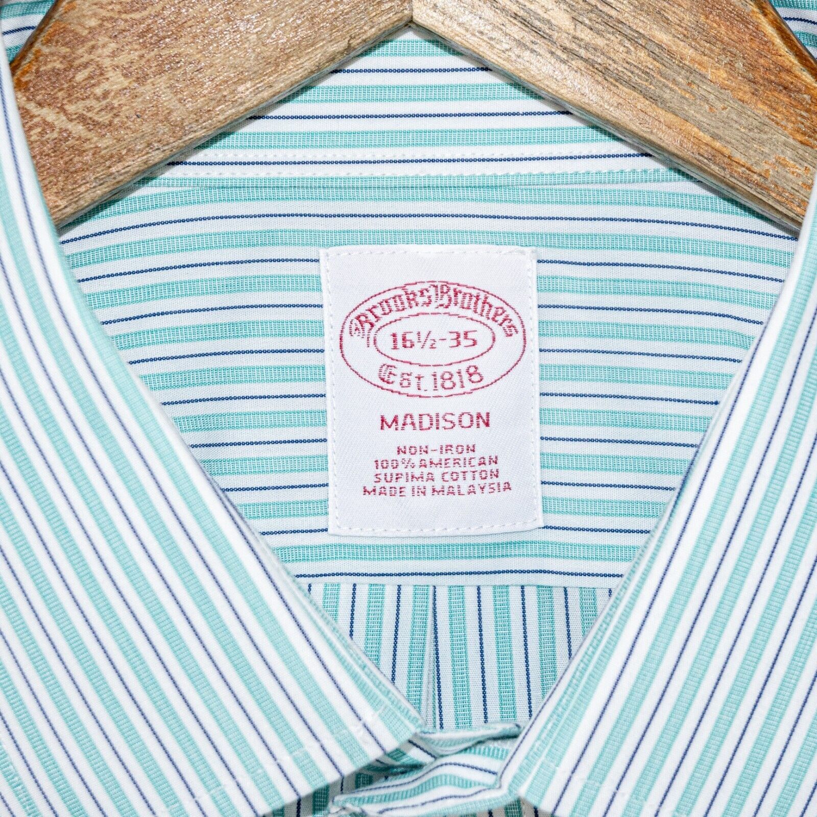 Brooks Brothers Brooks Brothers MADISON fit Button up Shirt non iron mint Size US L / EU 52-54 / 3 - 3 Thumbnail