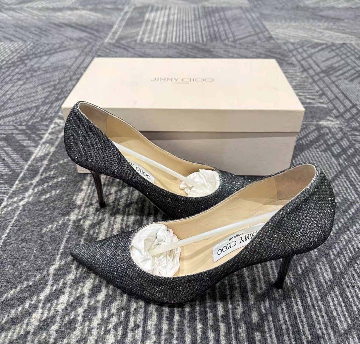 Jimmy Choo Jimmy Choo Silver Embellished High Heels J42 Size US 6.5 / IT 36.5 - 4 Thumbnail