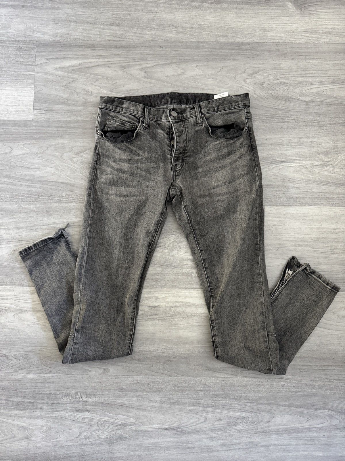 MNML Mnml Grey Slim Denim Jeans Size US 31 - 5 Thumbnail