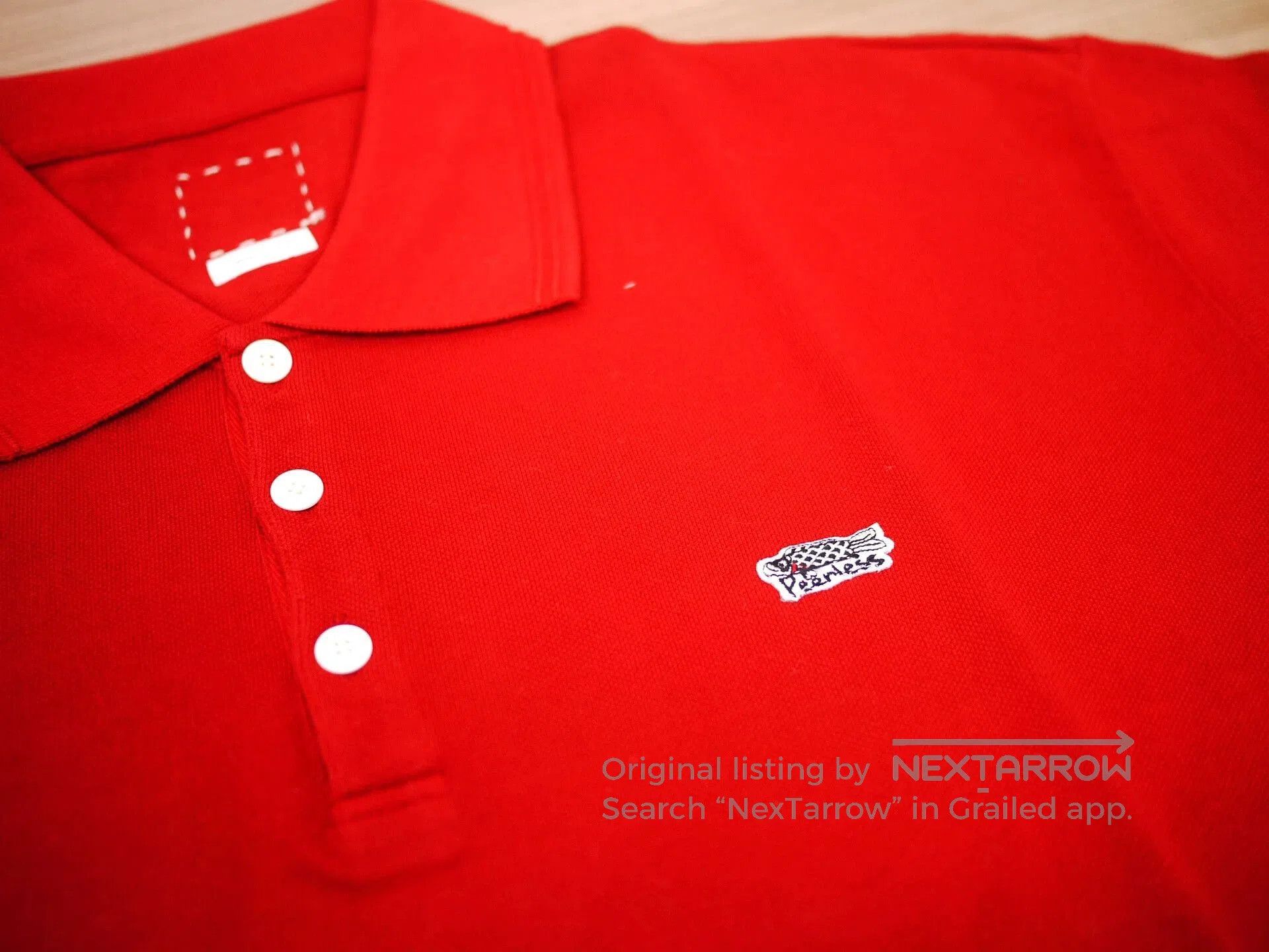 Visvim Red Short Sleeve Polo Shirt. Size US M / EU 48-50 / 2 - 2 Thumbnail