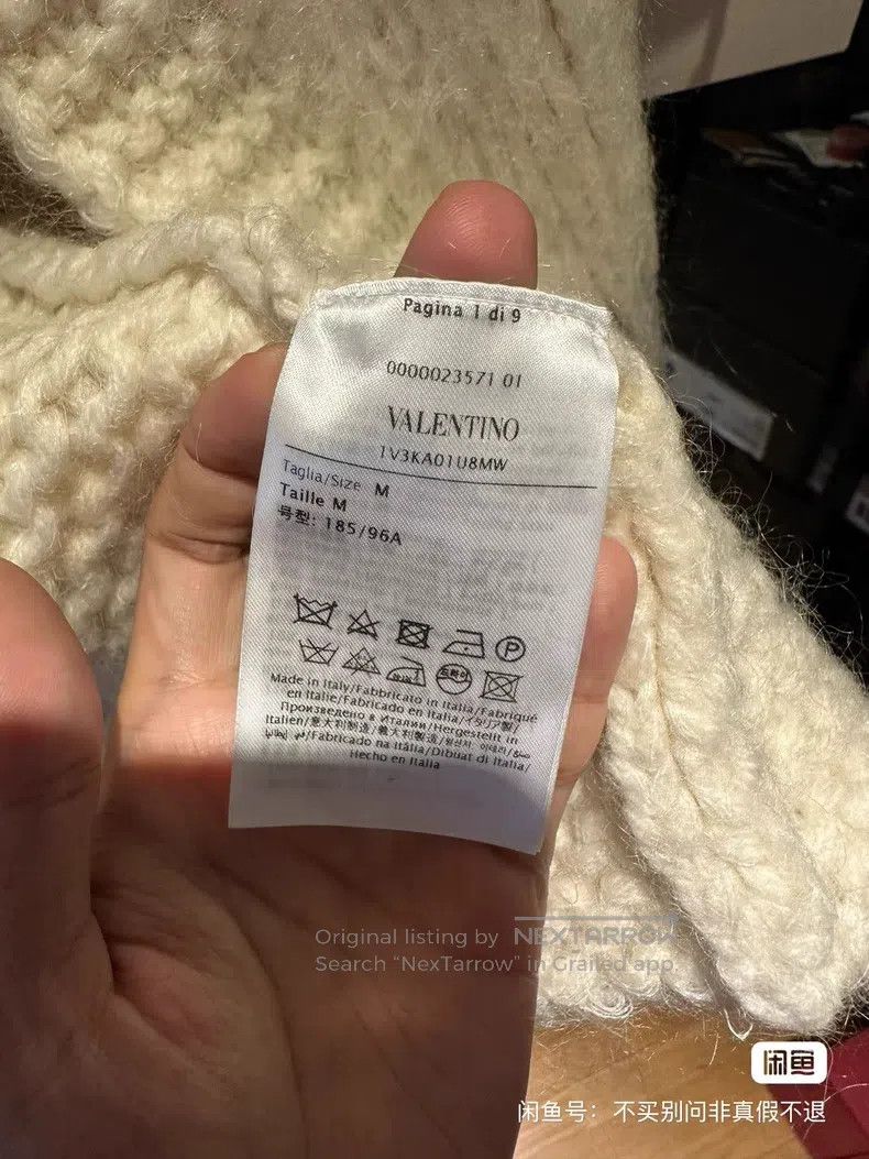 Valentino Valentino Men's milky mohair sweater cardigan Size US M / EU 48-50 / 2 - 3 Thumbnail