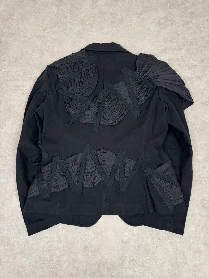 Issey Miyake SS2003 Issey Miyake Black Blazer Plissed Jacket Size M / US 6-8 / IT 42-44 - 5 Thumbnail