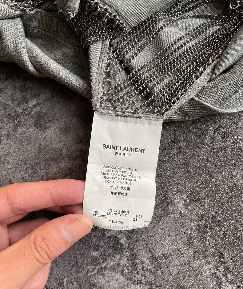 Saint Laurent Paris Saint Laurent Paris Gray mulberry silk side chain short sl Size US XS / EU 42 / 0 - 6 Thumbnail