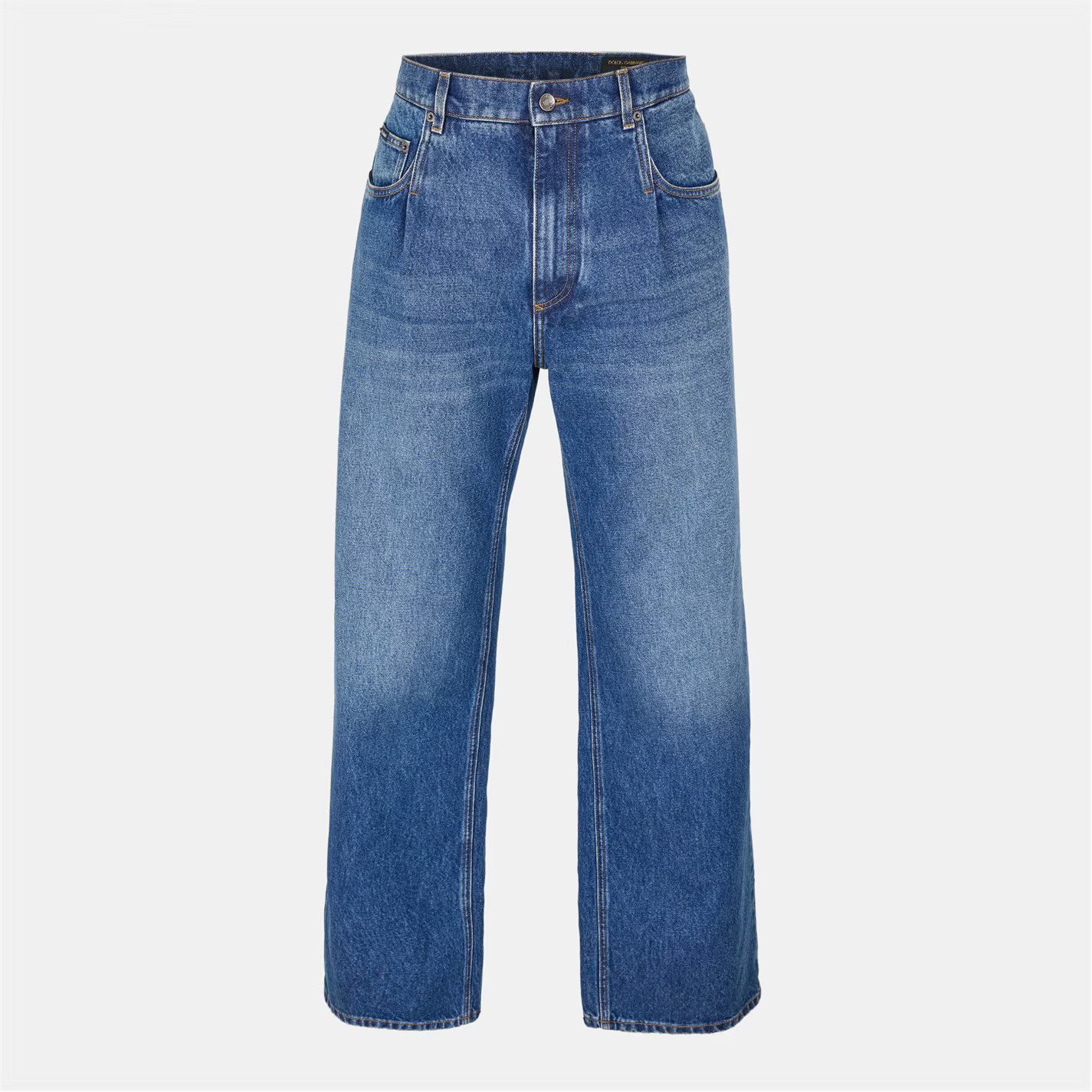 Dolce & Gabbana o1g2r1mq0426 Relaxed Straight Leg Jeans in Blue Size US 30 / EU 46 - 1 Thumbnail