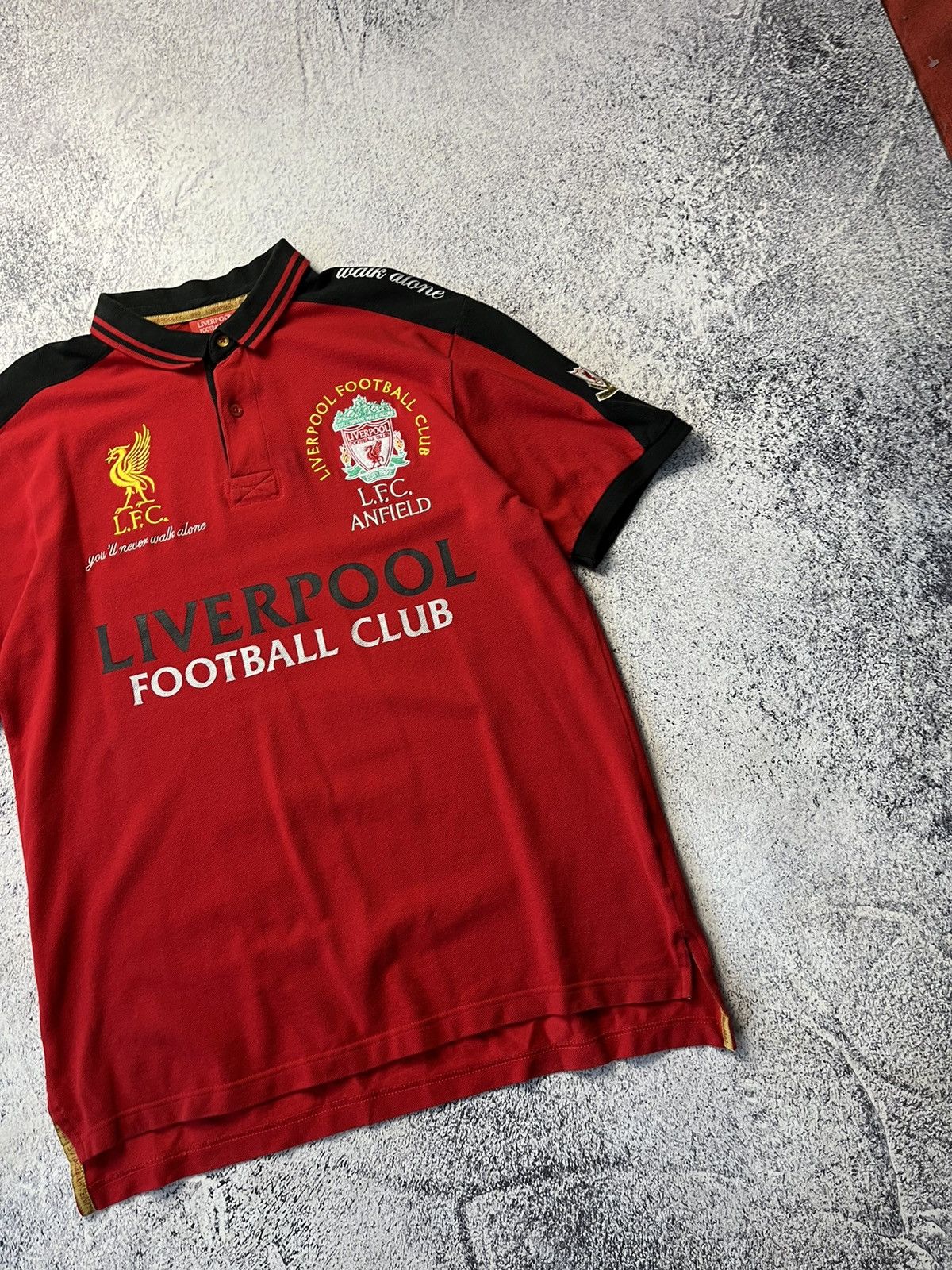 Vintage Vintage Liverpool Soccer Polo Big Logo Rare Size L Size US L / EU 52-54 / 3 - 4 Thumbnail