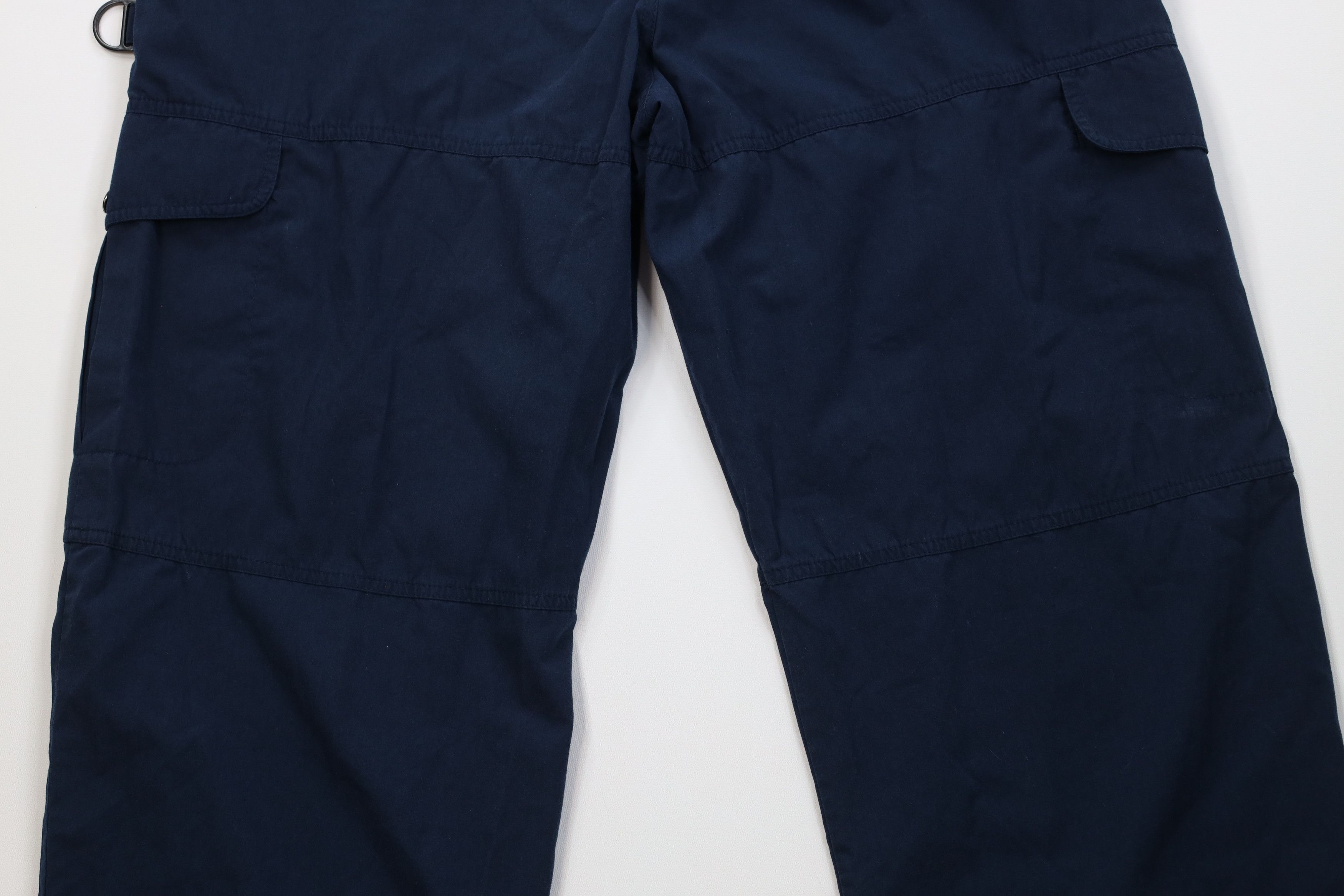 Aeropostale Vintage 90s Y2K Aeropostale Wide Leg Cargo Pants Navy Blue Size US 36 / EU 52 - 15 Thumbnail