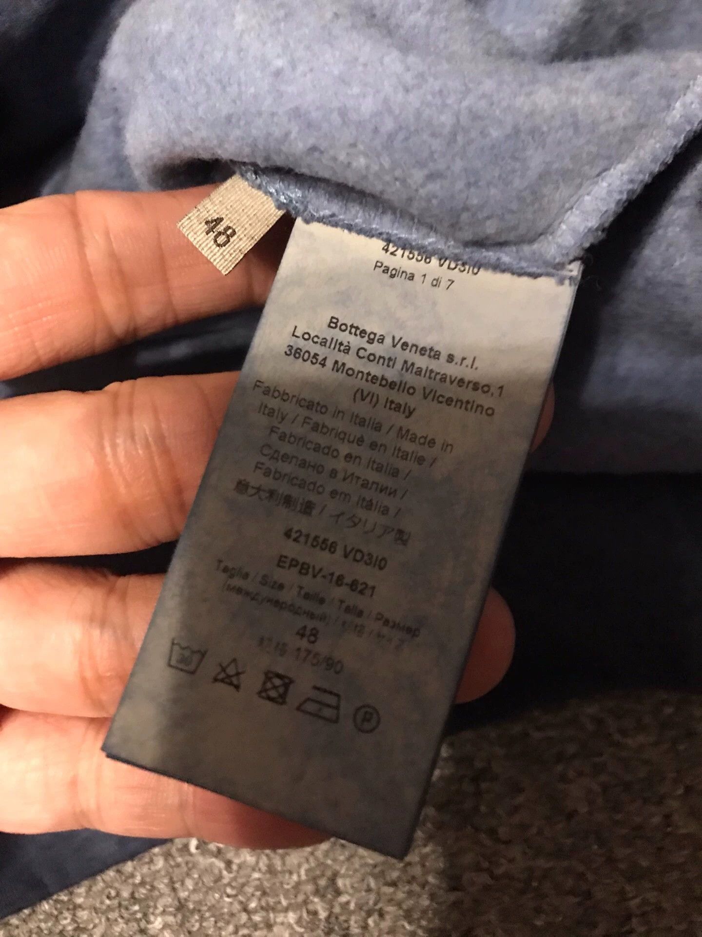 Bottega Veneta BV Indigo Dyed Wool Fleece Lined Sweatshirt & Pants Set 48 Size US M / EU 48-50 / 2 - 4 Thumbnail