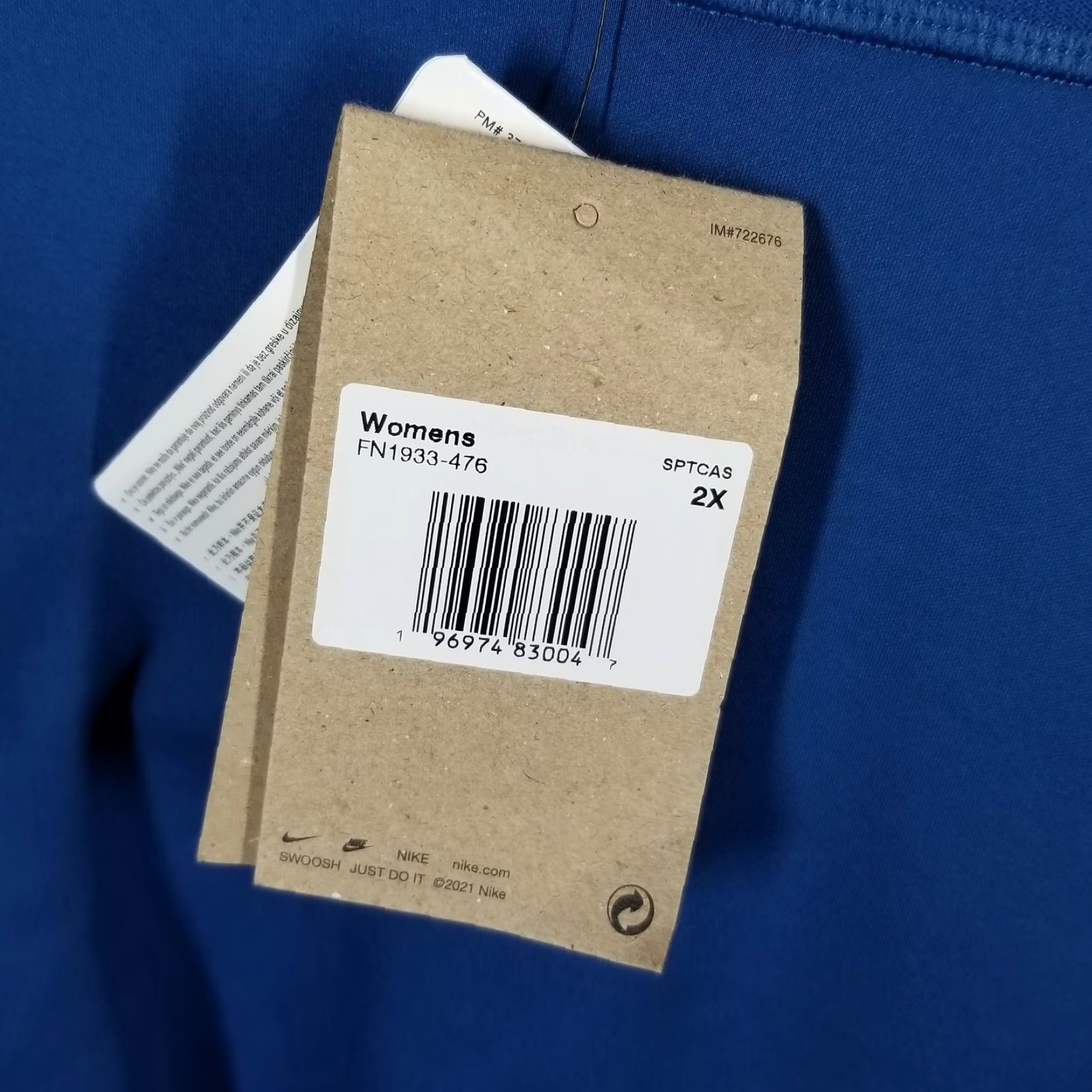 Nike VINTAGE Nike Women’s Skort Athletic Tennis Activewear 2X Blue Logo Sports Size 40" / US 18 - 3 Thumbnail