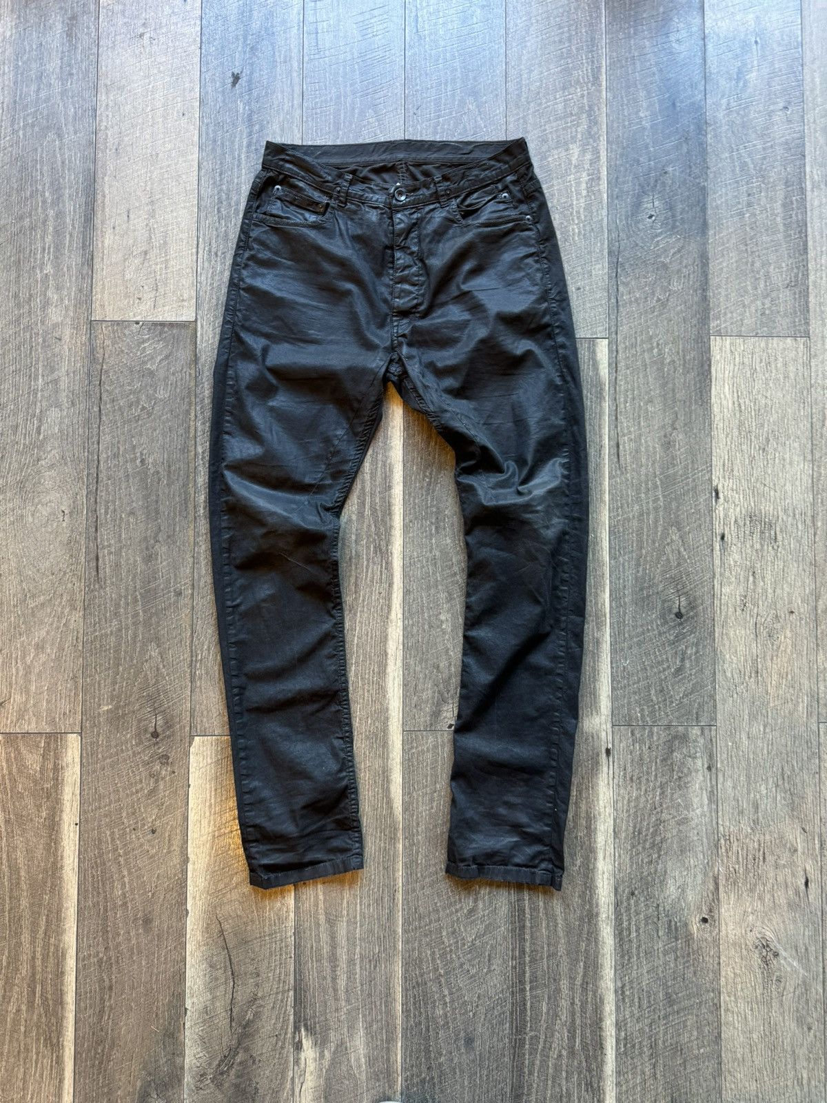 パンツ Rick Owens DRKSHDW - TORRANCE CUT WAX Rick Owens Drkshdw Raw Indigo Wax Denim Torrance Cut Size 30