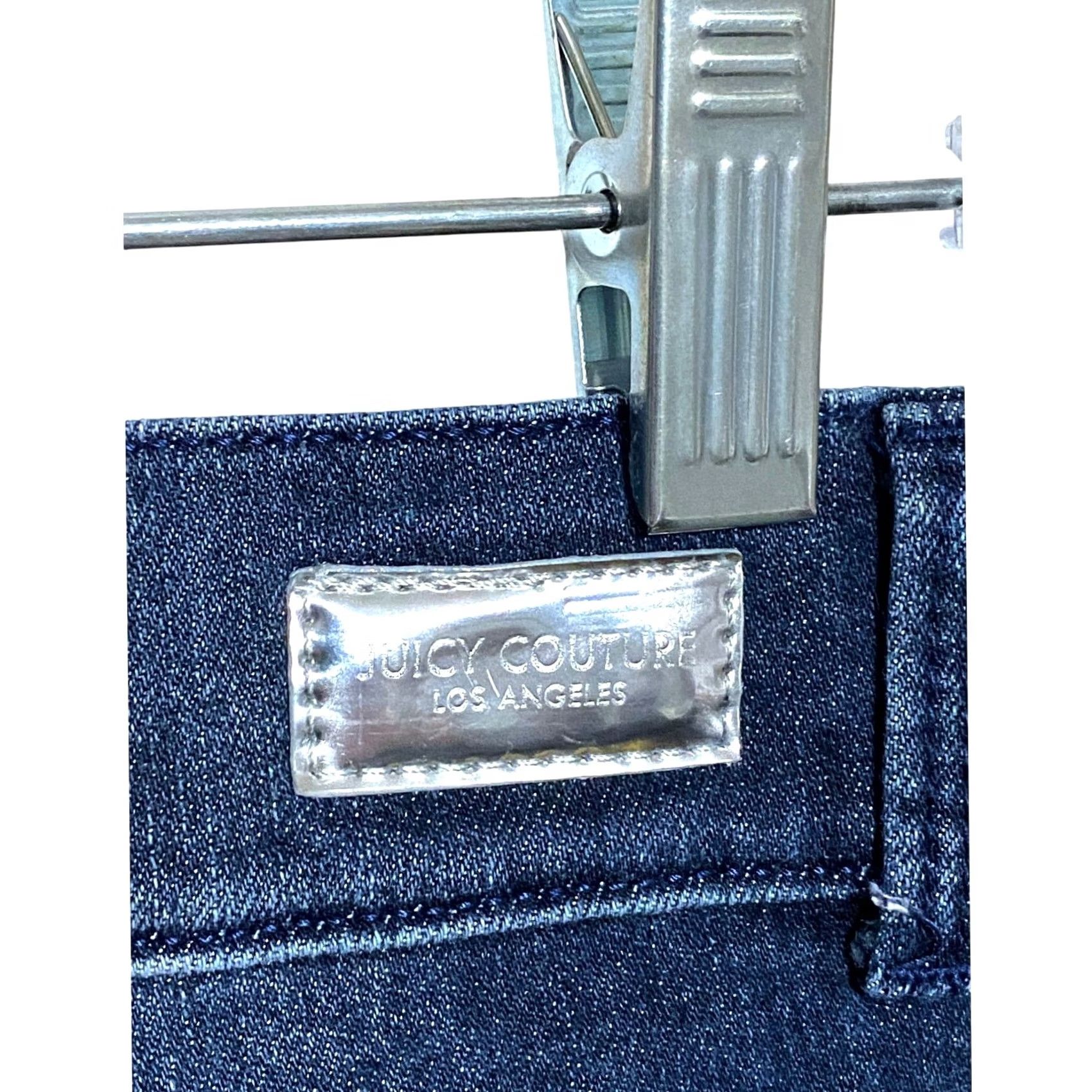 Juicy Couture Juicy Couture Jeans Womens 6 Blue Stretch Studded Rhinestones Distressed Ripped Size 28" / US 6 / IT 42 - 7 Thumbnail