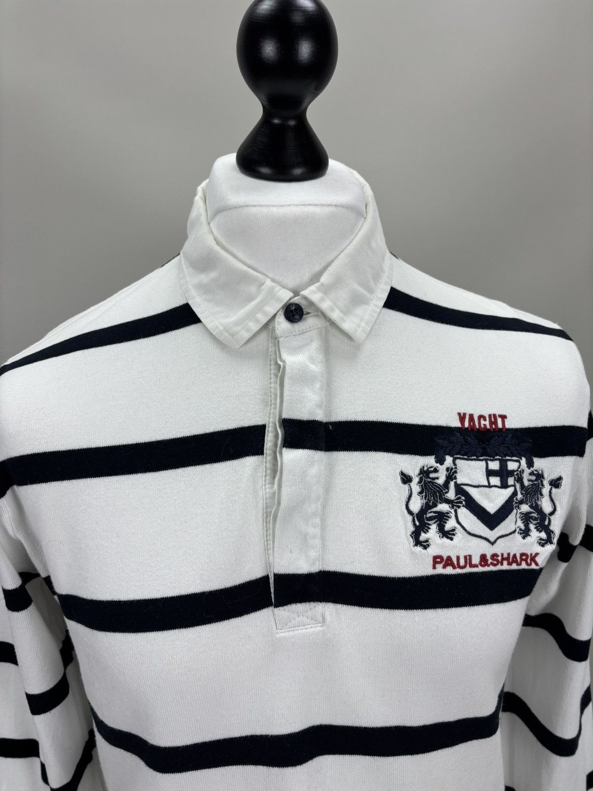 Paul & Shark Mens long sleeve rugby Paul Shark Size L Color White Size US L / EU 52-54 / 3 - 3 Thumbnail