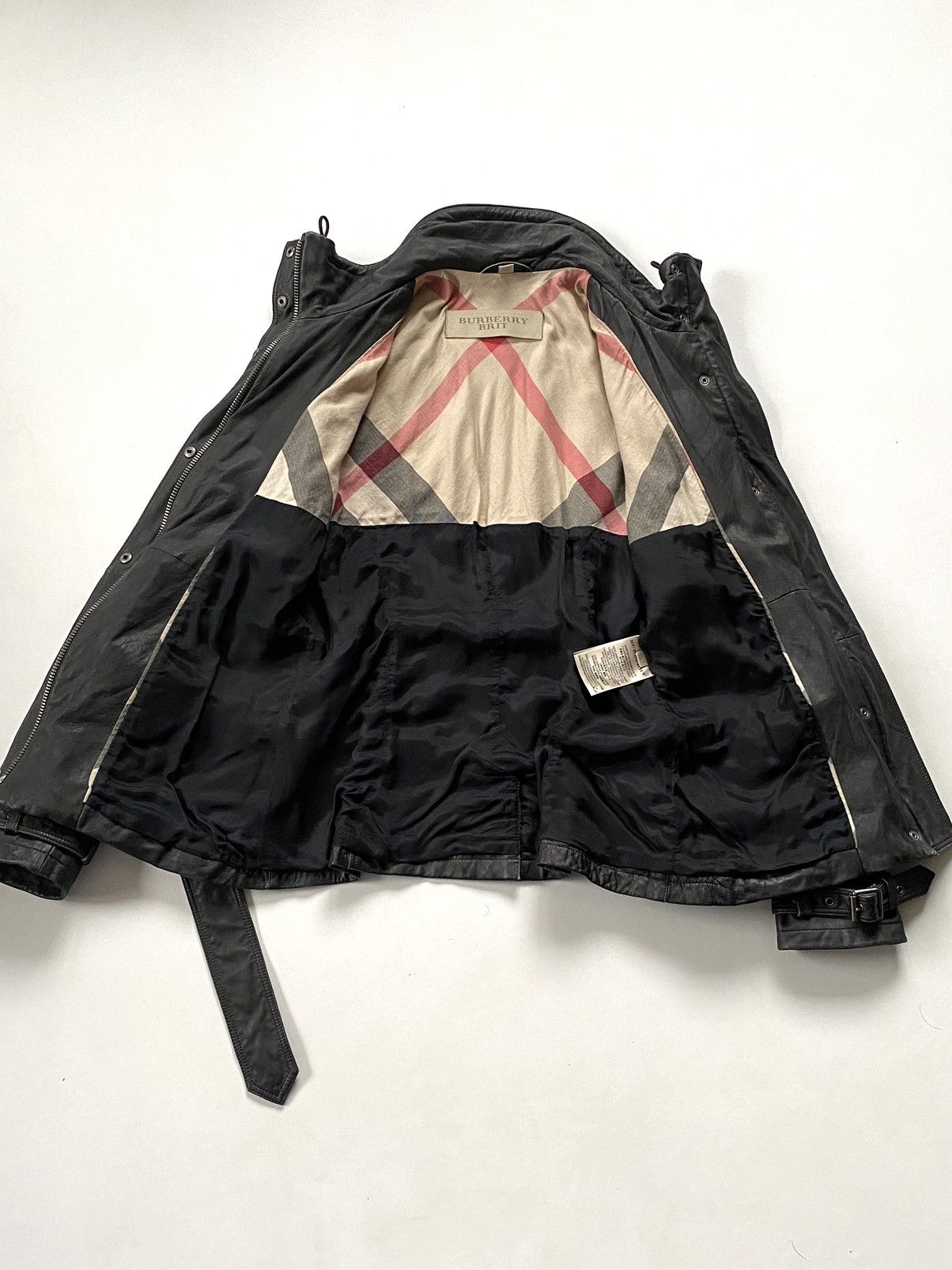 Burberry 🔥RRP 2390$ Burberry Brit Lambskin Biker Field Jacket Size S / US 4 / IT 40 - 12 Thumbnail