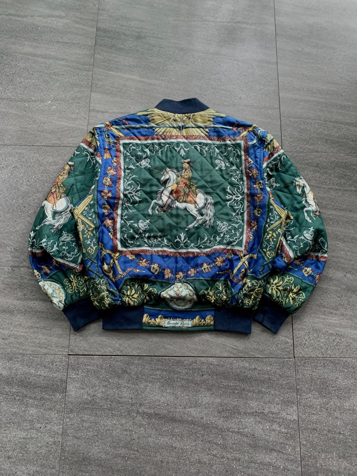 Hermes FREE TAX! 90s Reversible Silk Bomber Jacket Size US S / EU 44-46 / 1 - 2 Thumbnail