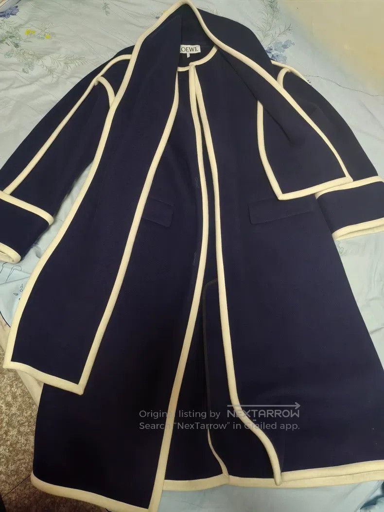 Loewe Loewe Navy Wool Coat Size US S / EU 44-46 / 1 - 1 Thumbnail
