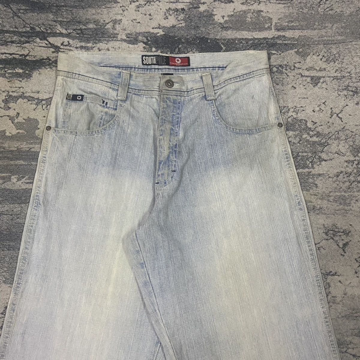 JNCO Vintage Southpole Light Washed Baggy Denim Jeans Size US 34 / EU 50 - 3 Thumbnail