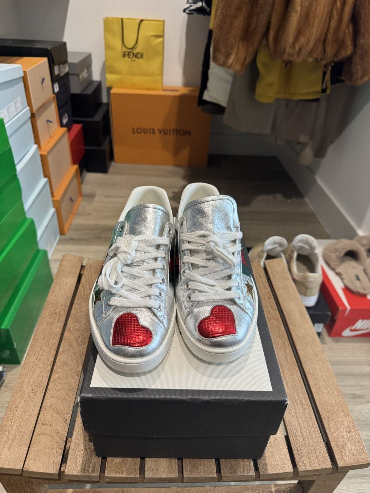 Gucci Gucci ace star sneakers Size US 8 / EU 41 - 6 Thumbnail