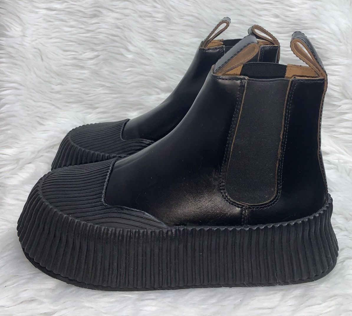 Jil Sander Jil Sander Ribbed Sole Leather Chelsea Boots Size US 5 / IT 35 - 5 Thumbnail