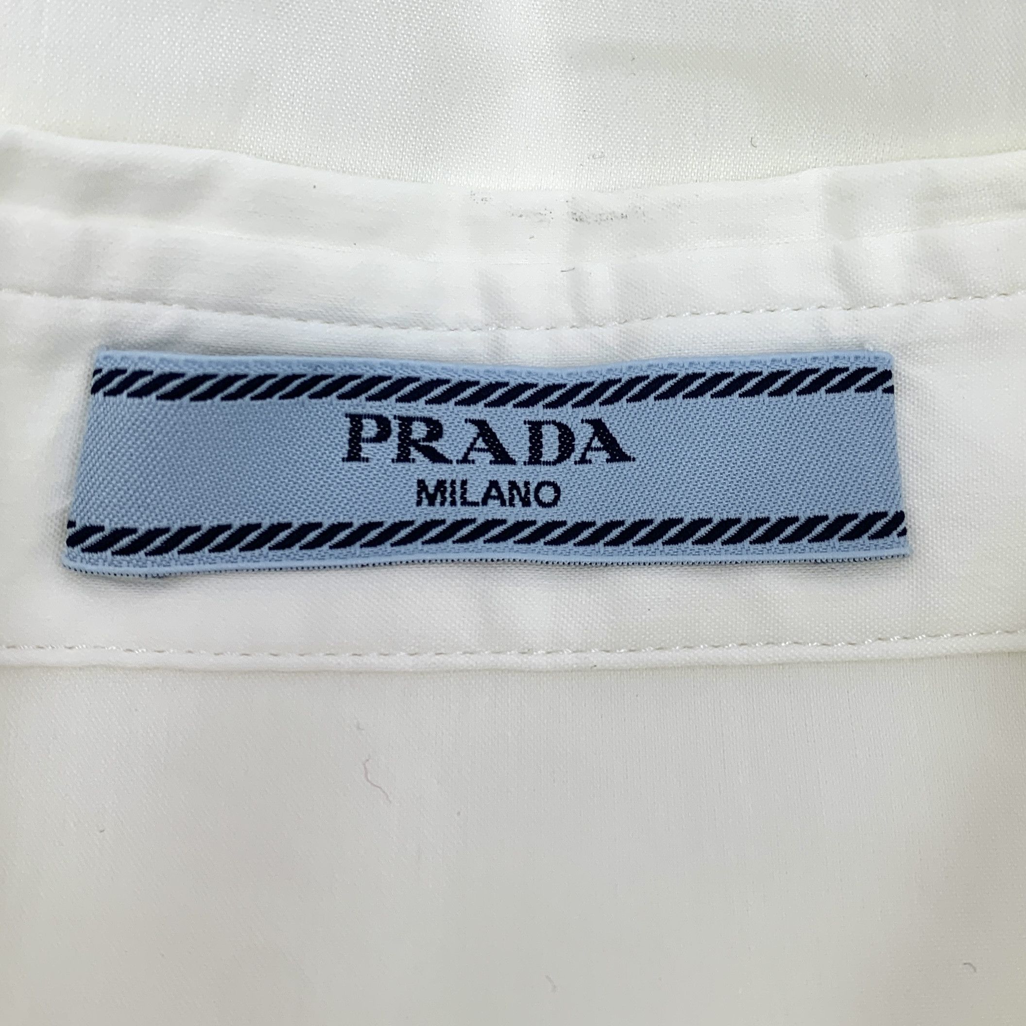 Prada CW0401 Prada Womens White Long-Sleeve Button-Up Shirt Size M / US 6-8 / IT 42-44 - 5 Thumbnail