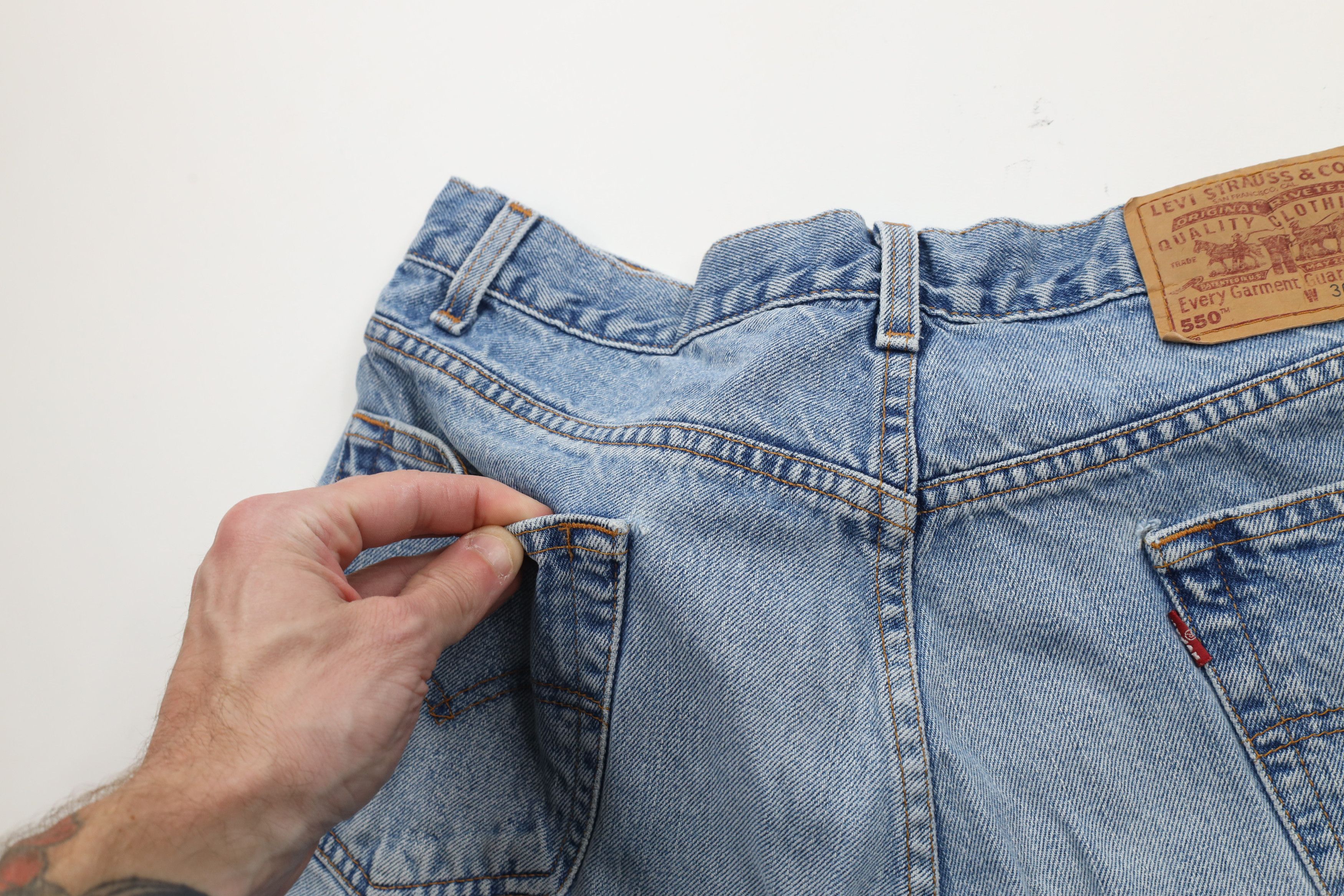 Levi's × Vintage Vintage Y2K 2001 Levis 550 Fit Denim Shorts Jorts Blue Size US 34 / EU 50 - 14 Thumbnail