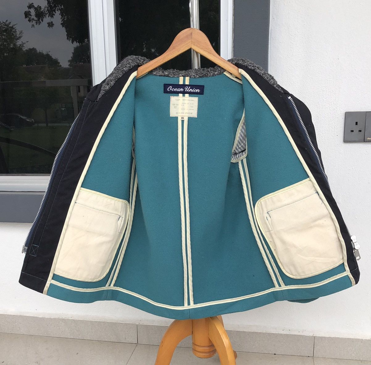 Vintage Ocean Union Work Uniform Wool Hoodie Jacket 🇯🇵