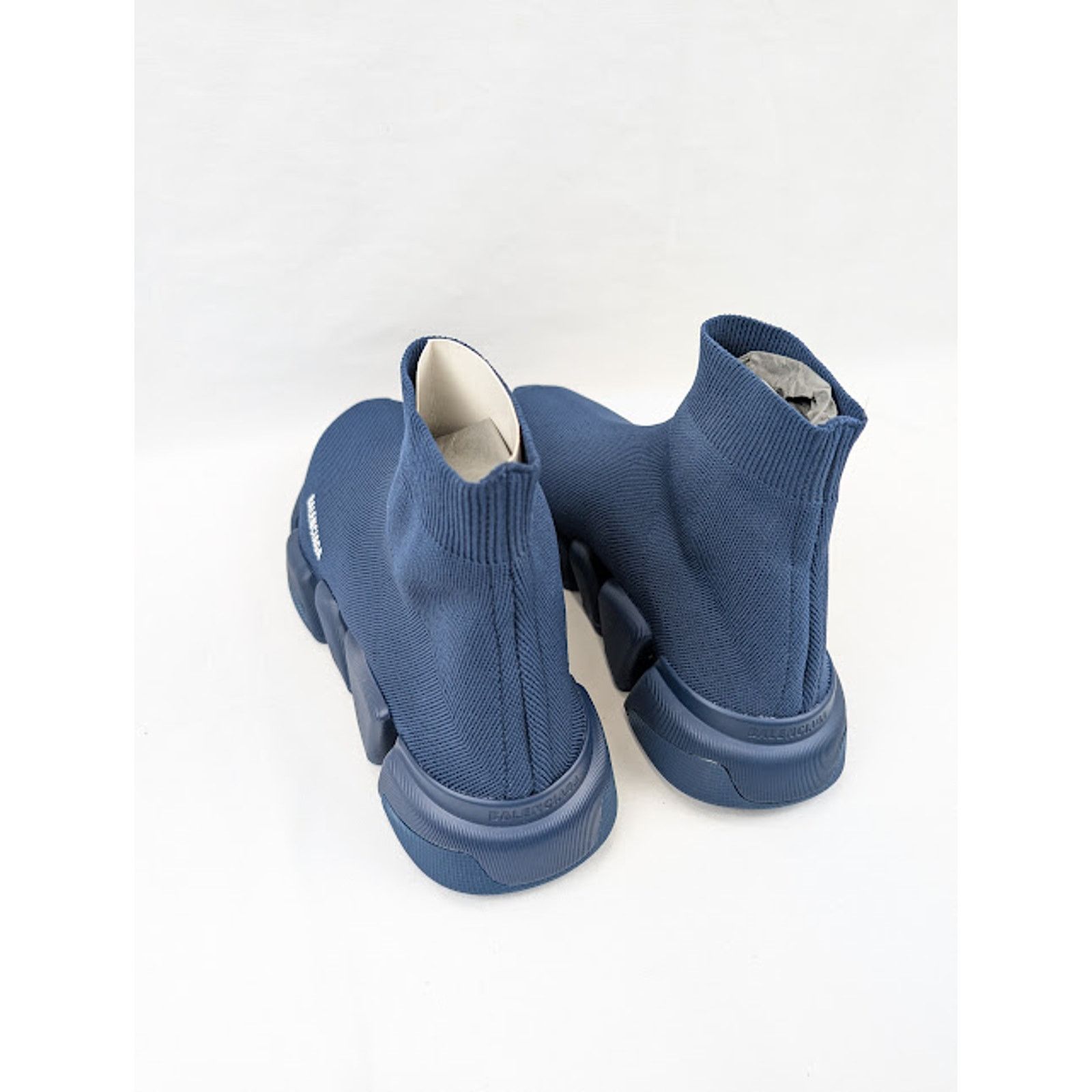 Balenciaga o1rshd1 Speed 2.0 Graffiti Sneakers in Navy Size US 11 / EU 44 - 18 Thumbnail
