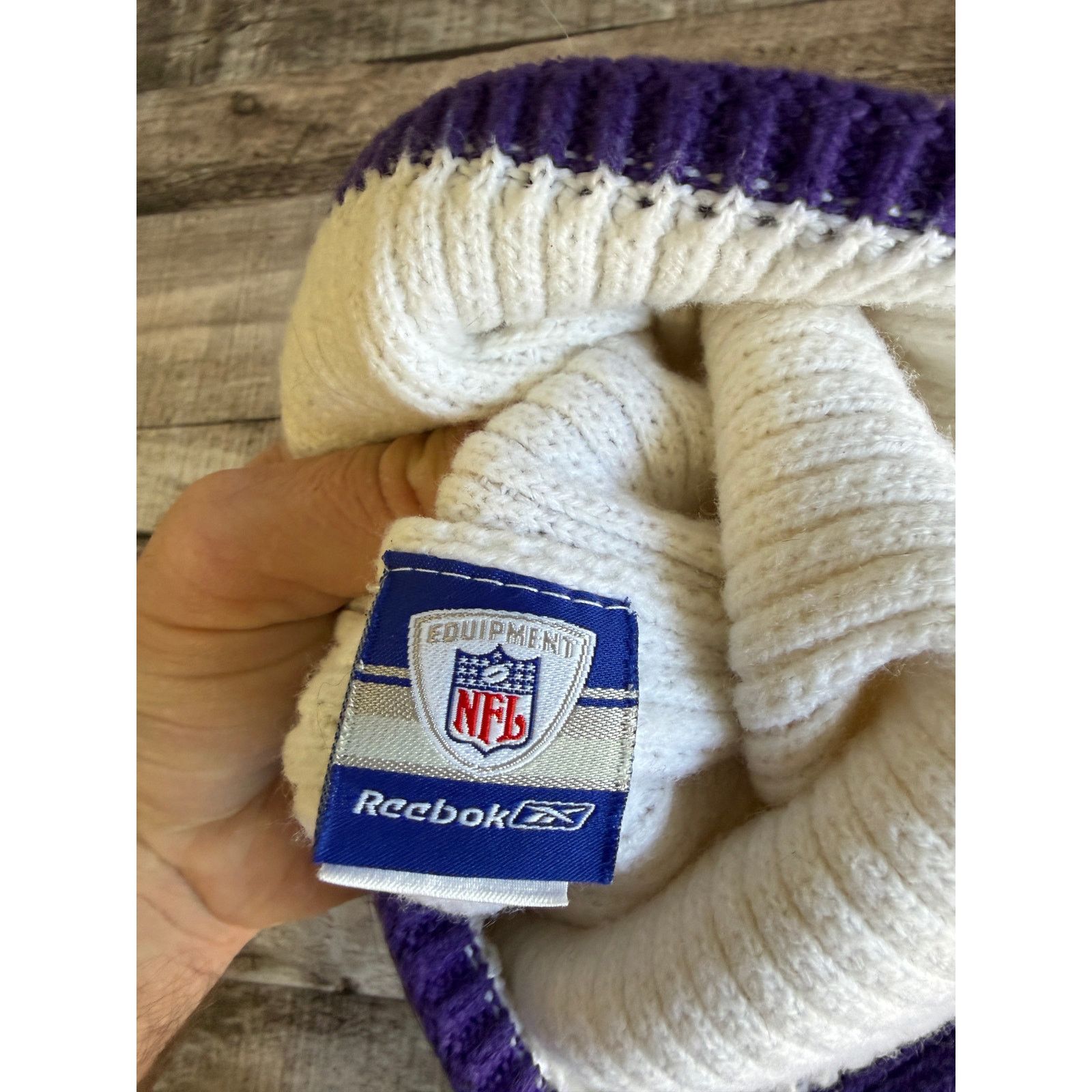 Reebok Minnesota Vikings NFL Football Winter Hat/Beanie w/ Brim Size ONE SIZE - 6 Thumbnail