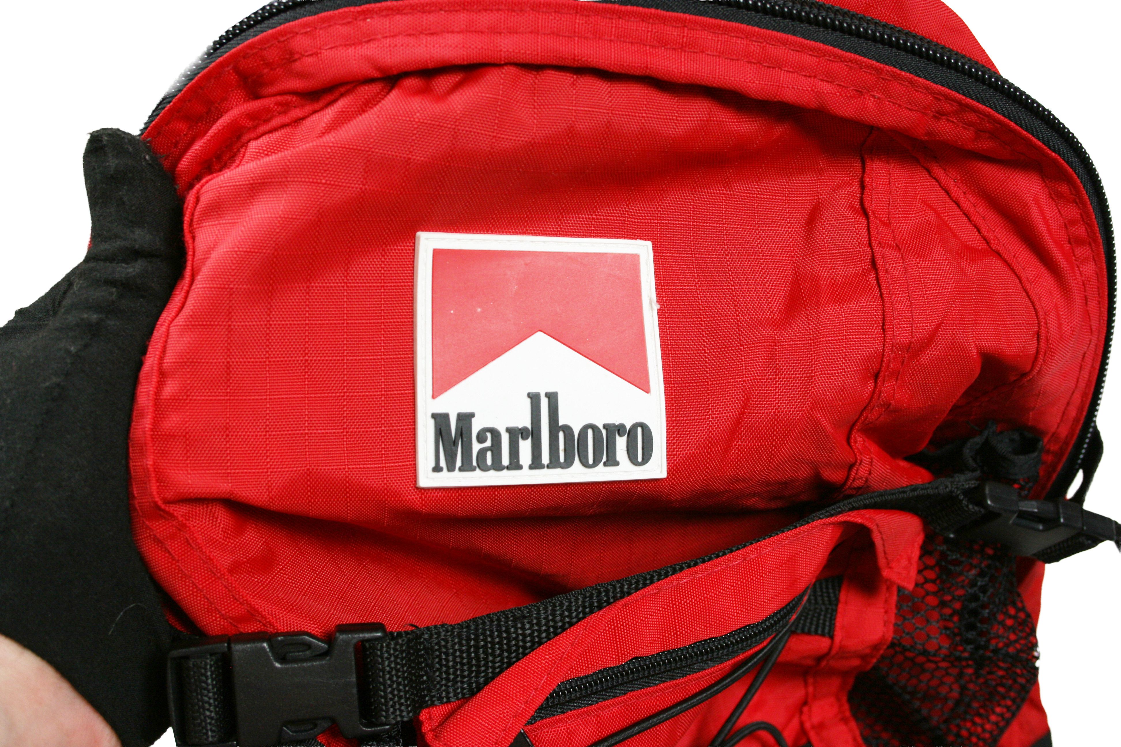 Marlboro 90S Logo Y2K Backpack Vintage Size ONE SIZE - 3 Thumbnail