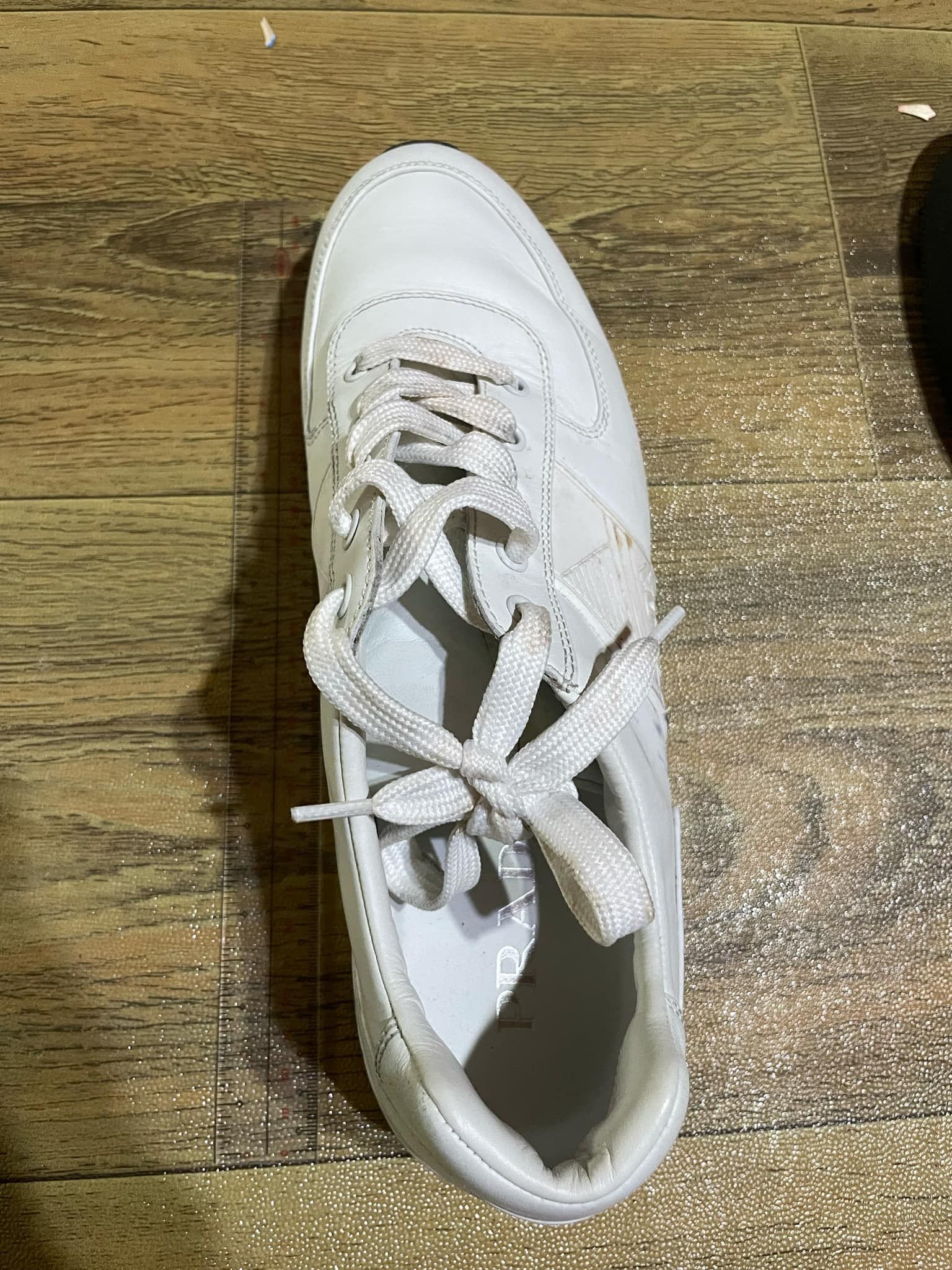 Prada Prada Men’s Vitello Plume Trainers Leathers White Size US 10 / EU 43 - 9 Thumbnail