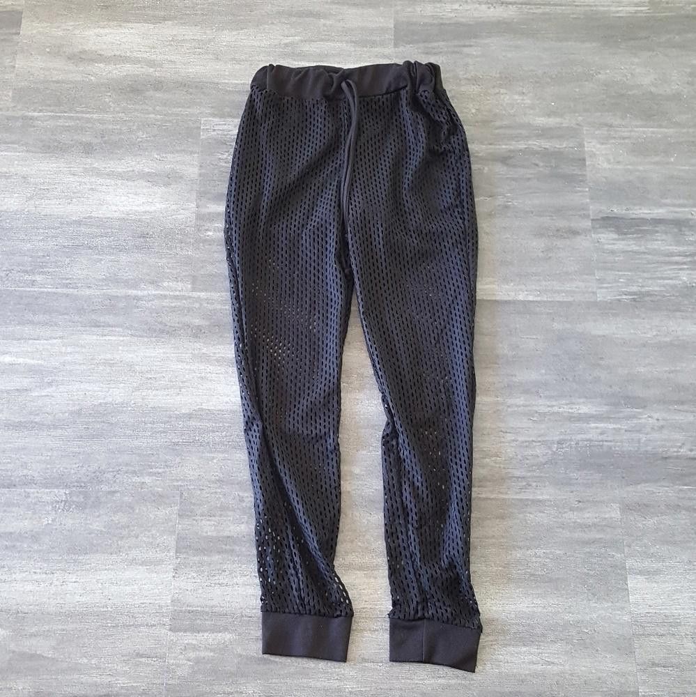 Designer Blacked Out Banded Mesh Sweats Size 28" / US 6 / IT 42 - 1 Thumbnail