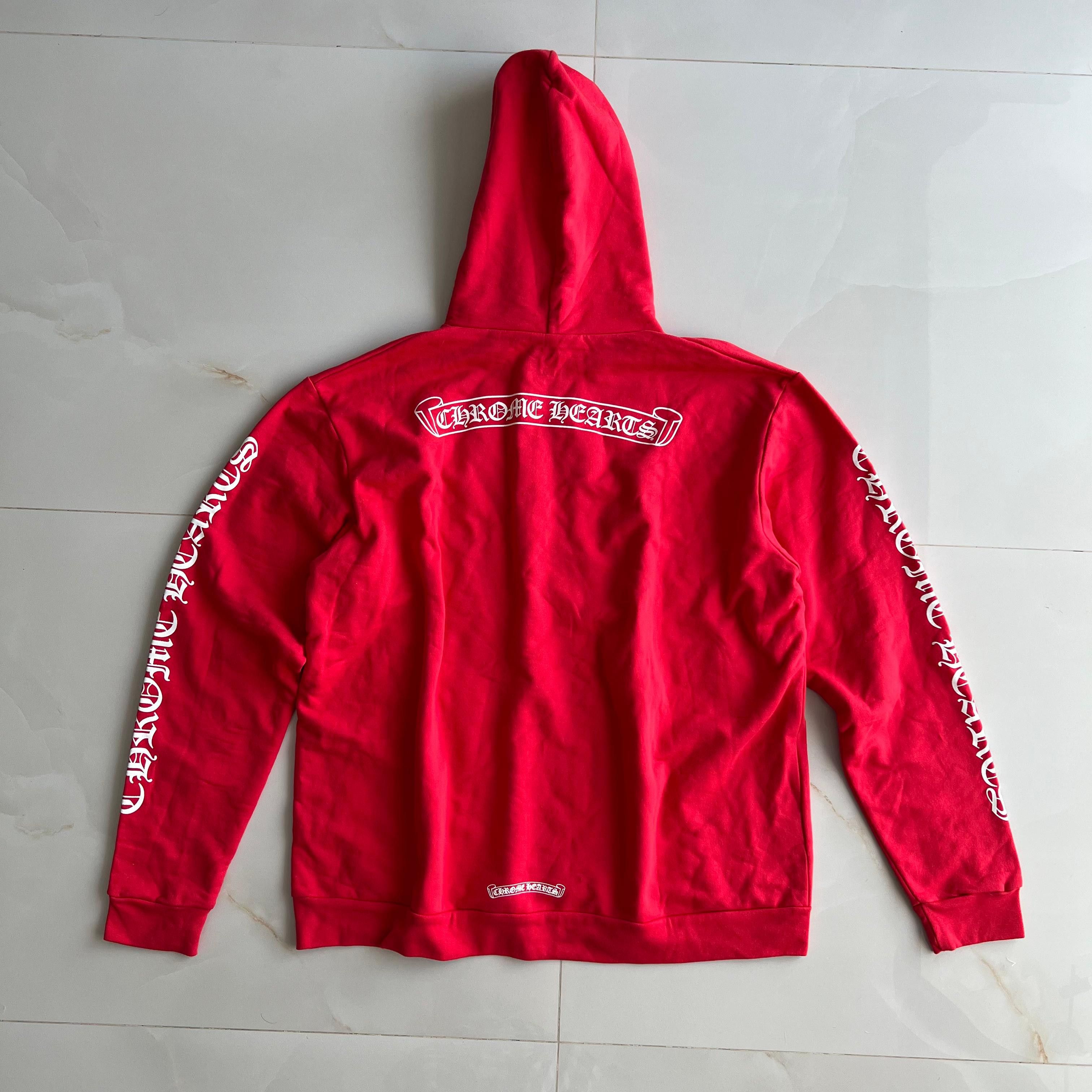 Chrome Hearts Chrome Hearts Scroll Hoodie Red Size US XL / EU 56 / 4 - 3 Thumbnail
