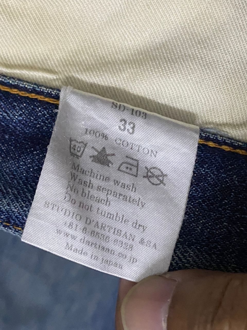 Japanese Brand 💥Rare💥Vintage Studio D Artisan Selvedge Distressed Denim Size US 33 - 20 Thumbnail
